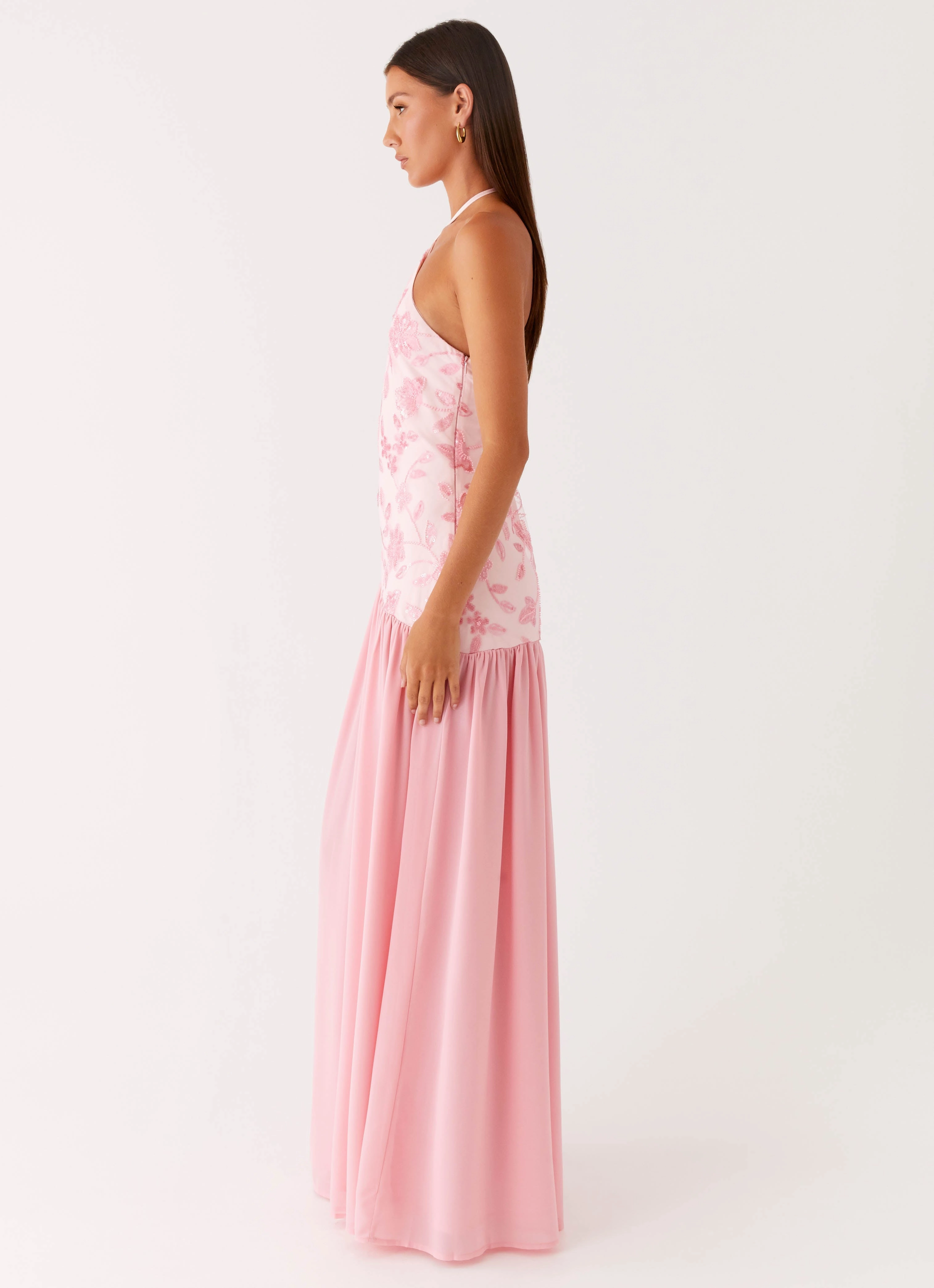 Janelle Beaded Maxi Dress - Pink Inclusive Fit Brunch Tone