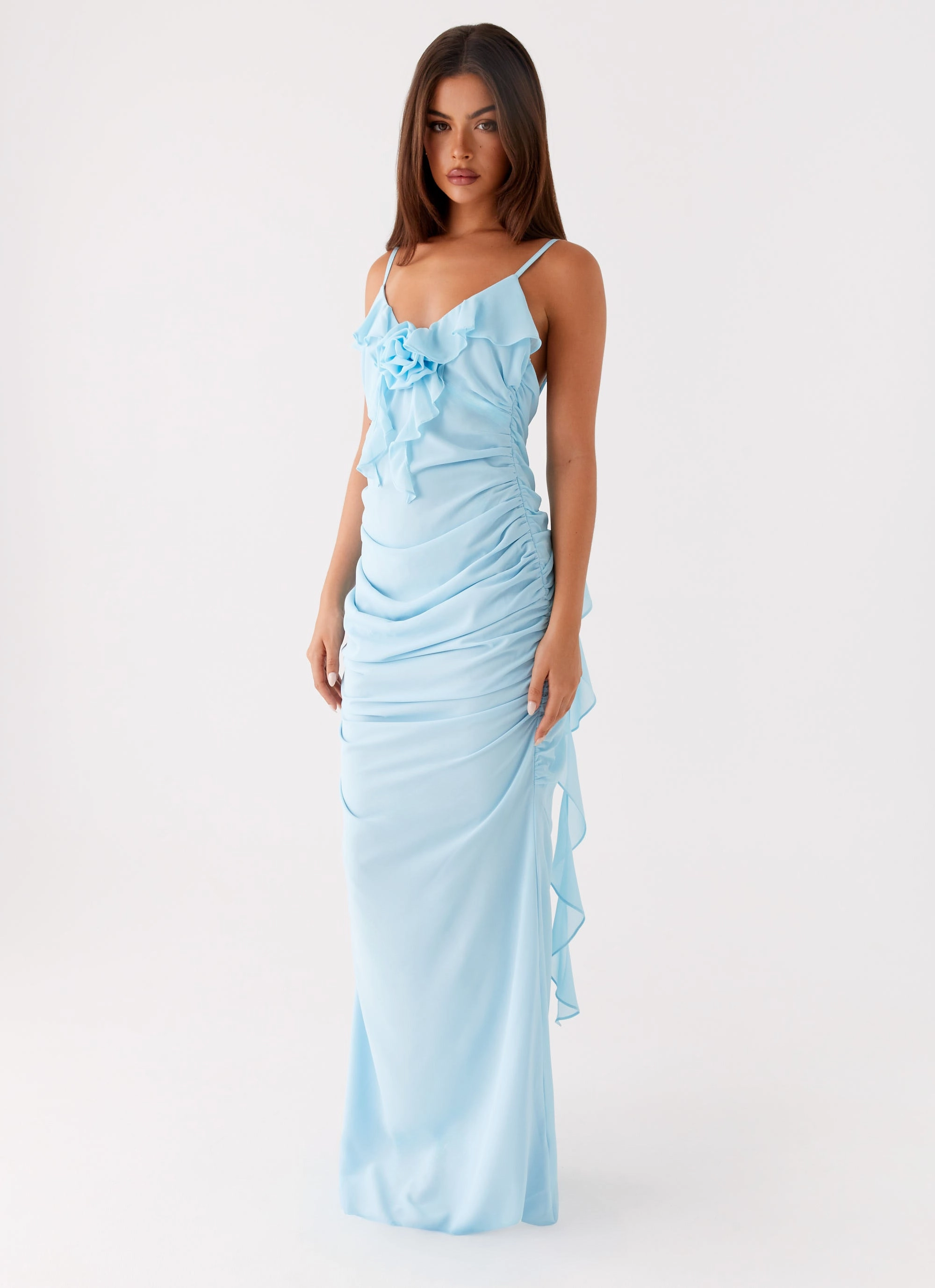 LayeredHemline Perfect for Layering Jasmina Maxi Dress - Blue