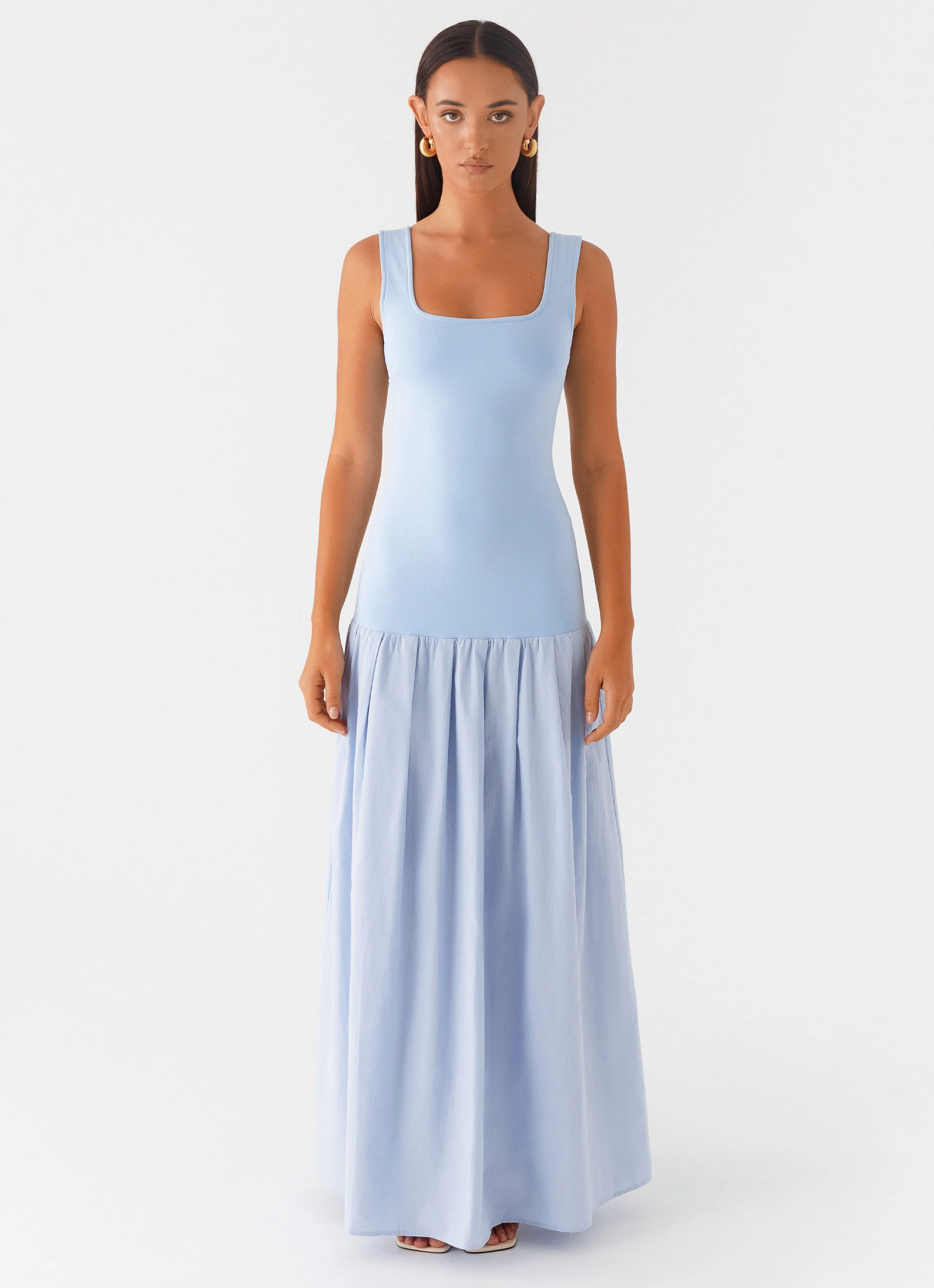 Fashionable Layer Vacation Vibe Jaxon Maxi Dress - Blue