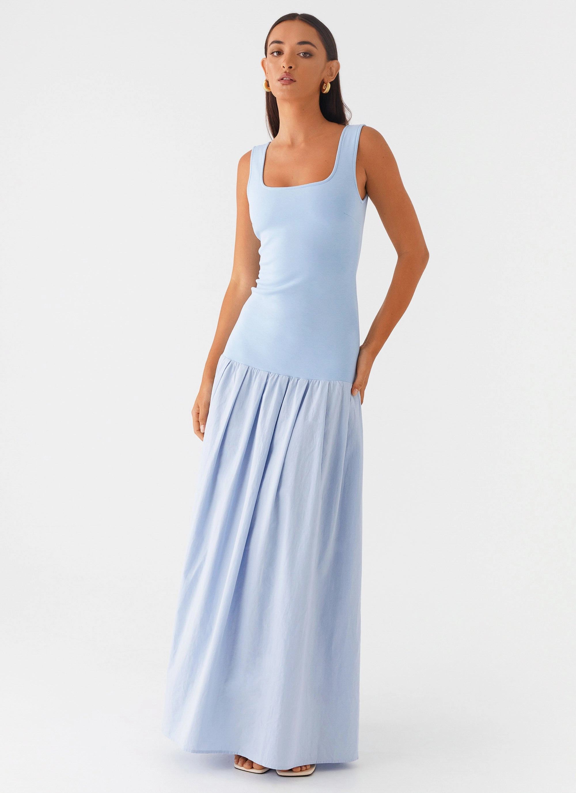 Jaxon Maxi Dress - Blue Pretty Glow