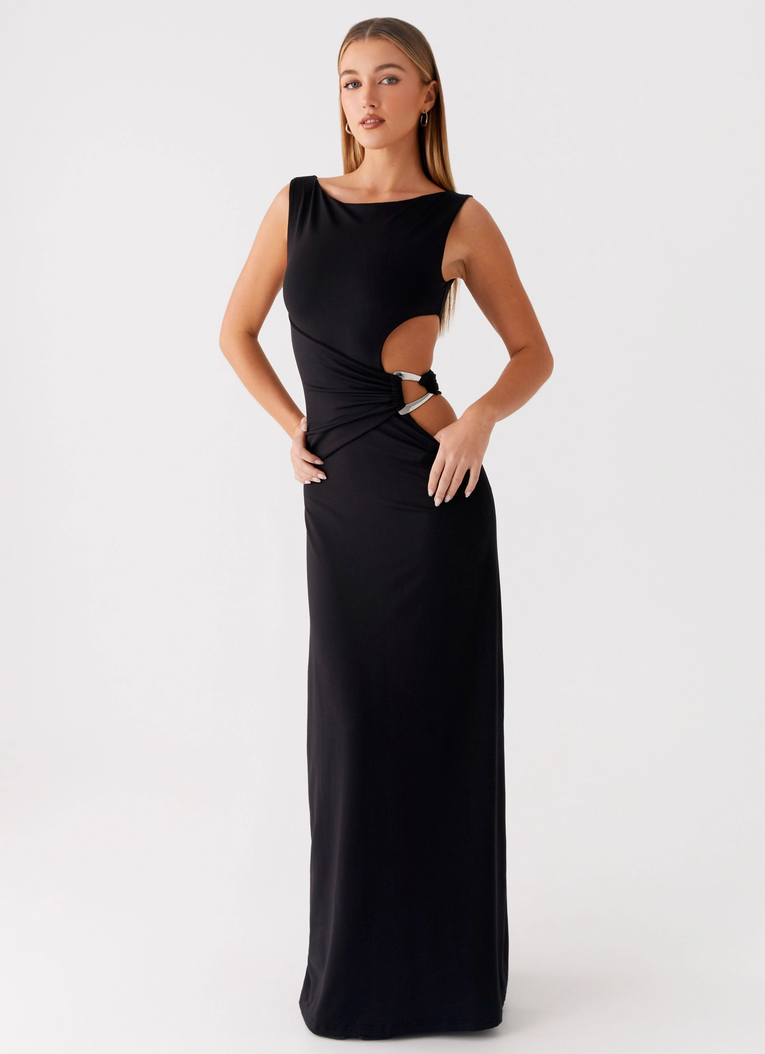 Jayana Maxi Dress - Black Sophisticated Comfort Cruise-Wear