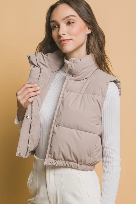 Jenna Puffer Vest Soft Texture