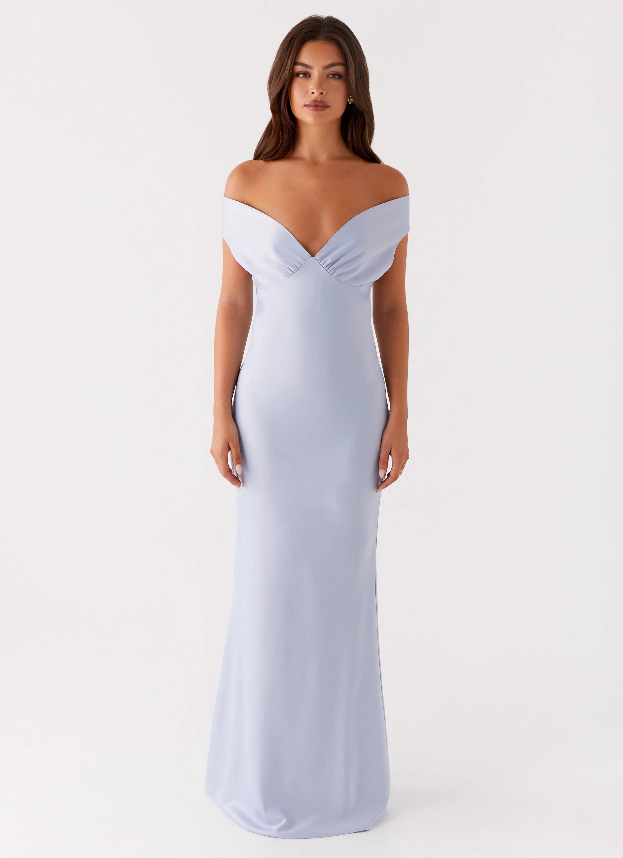 Jenner Maxi Dress - Blue Texture Softness Natural Form