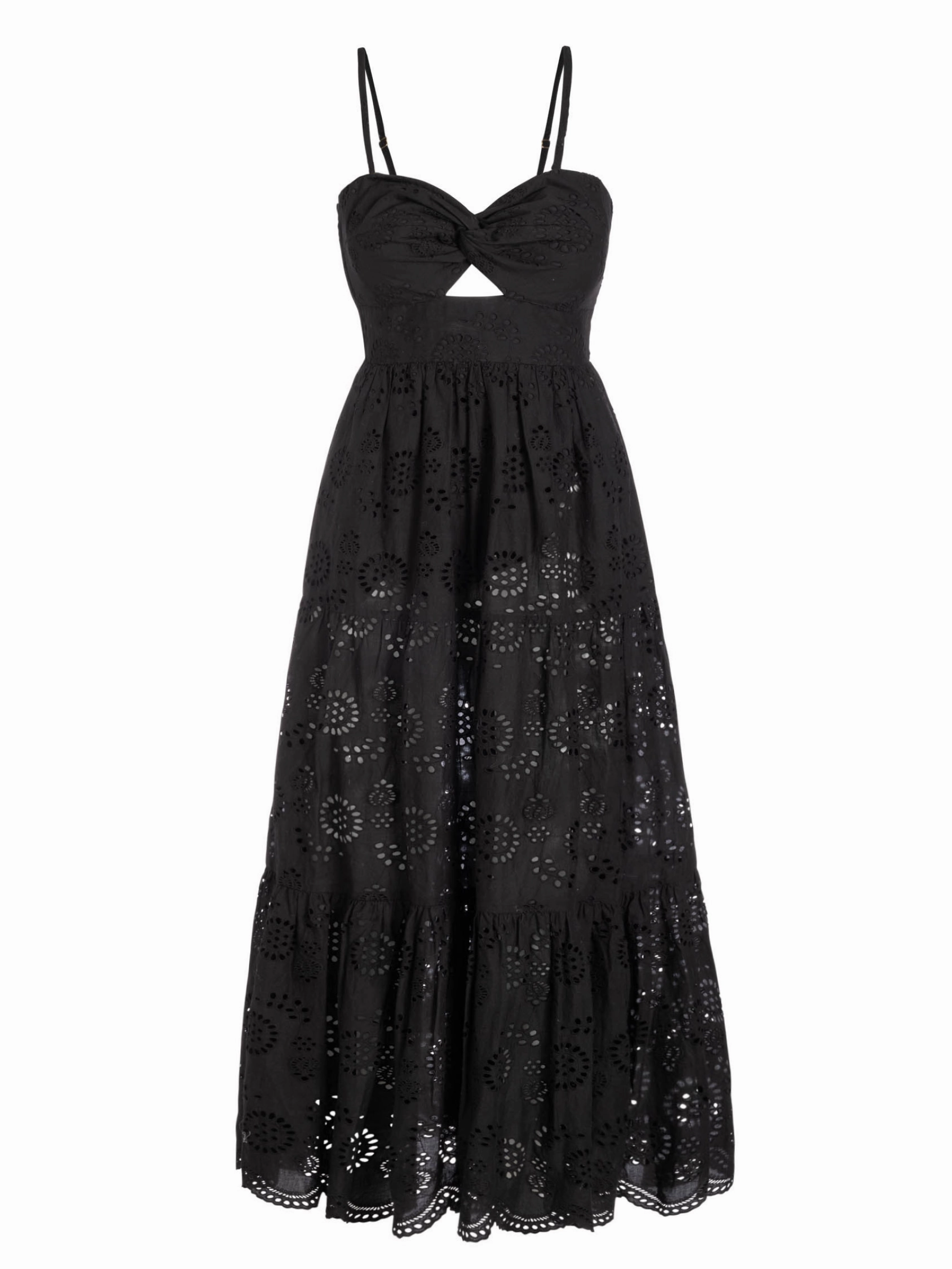 Silky Finish Charming Fit Jillian Dress In Black San Andr??s Eyelet