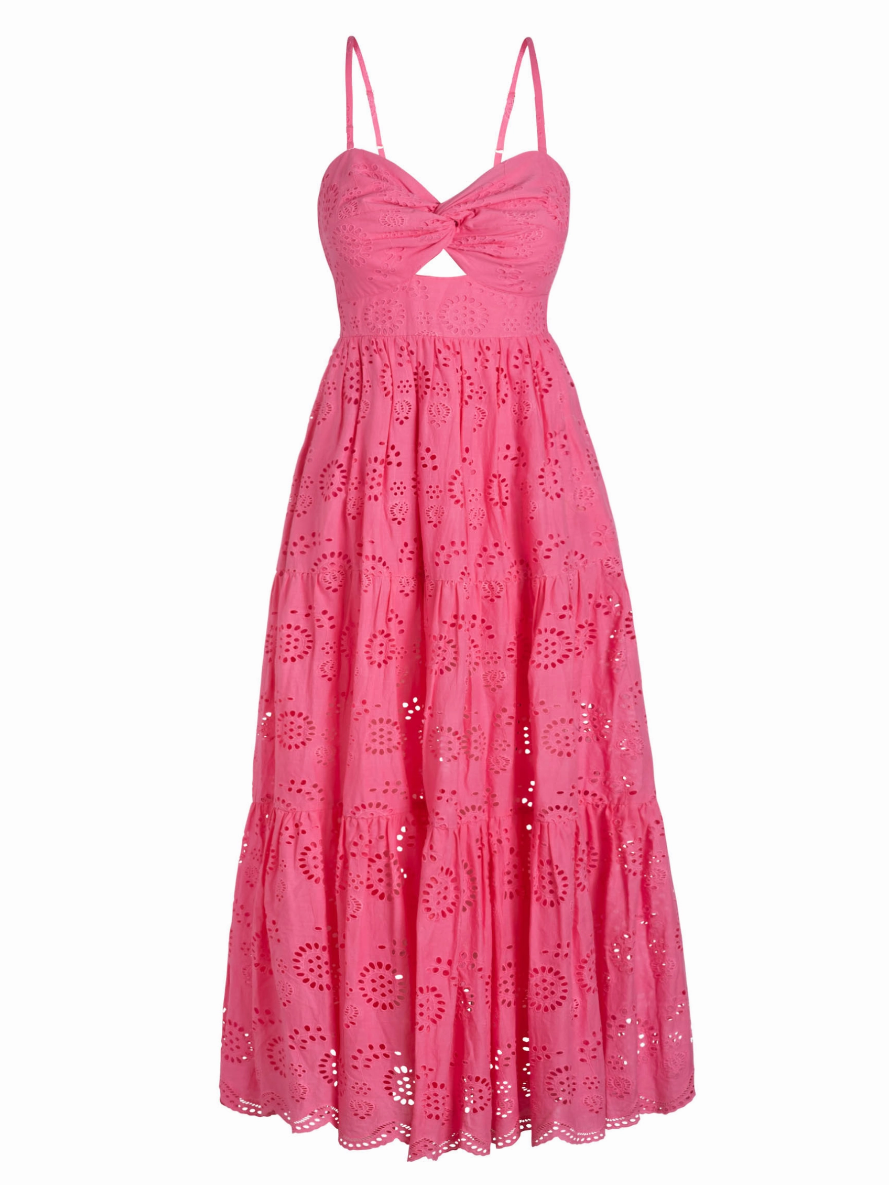 Perfect for Travel Jillian Dress In Hibiscus San Andr??s Eyelet