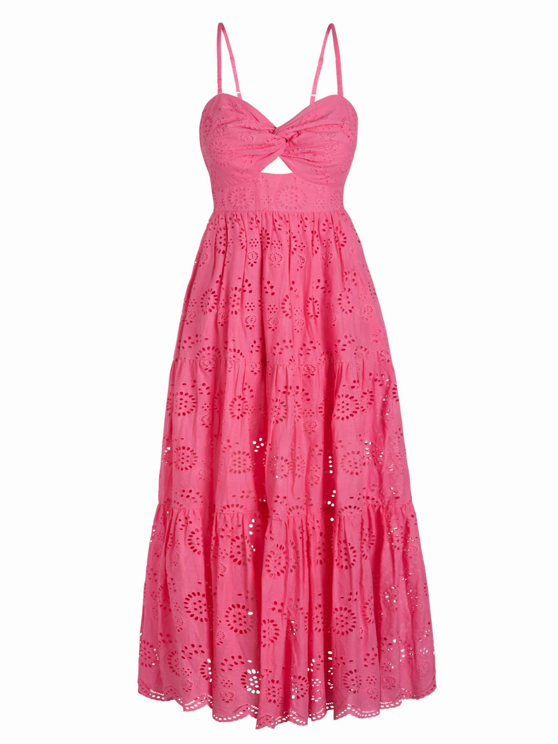 Jillian Dress In Hibiscus San Andr??s Eyelet Classic-style Easy Pick
