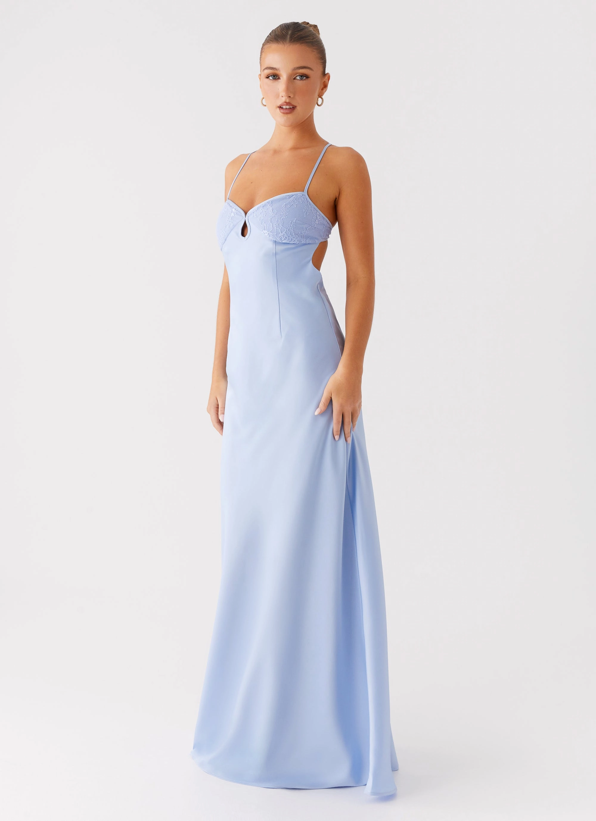 Hidden Pocket Joanie Maxi Dress - Blue