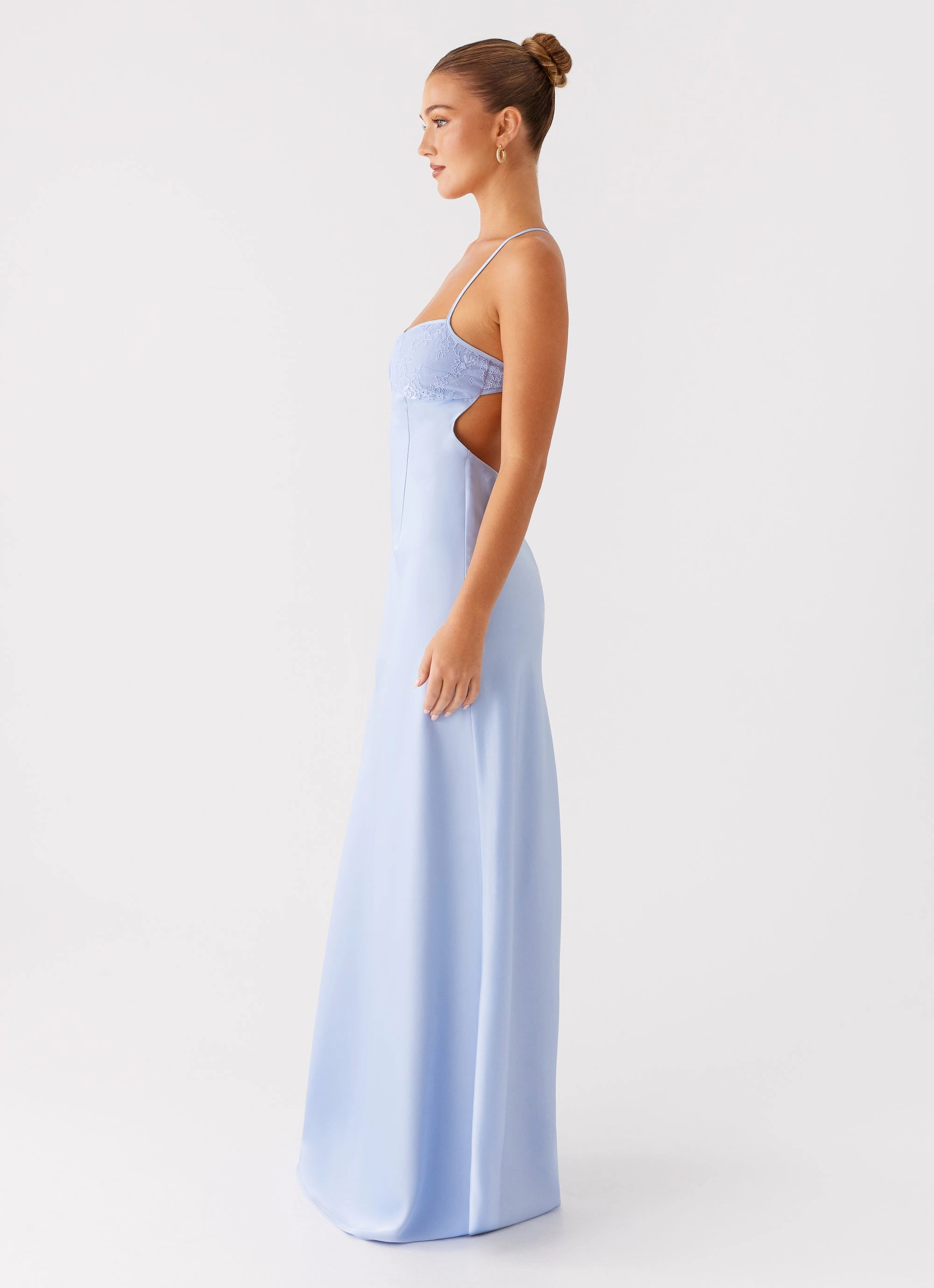 Joanie Maxi Dress - Blue Urban Spirit Ruched-Detail