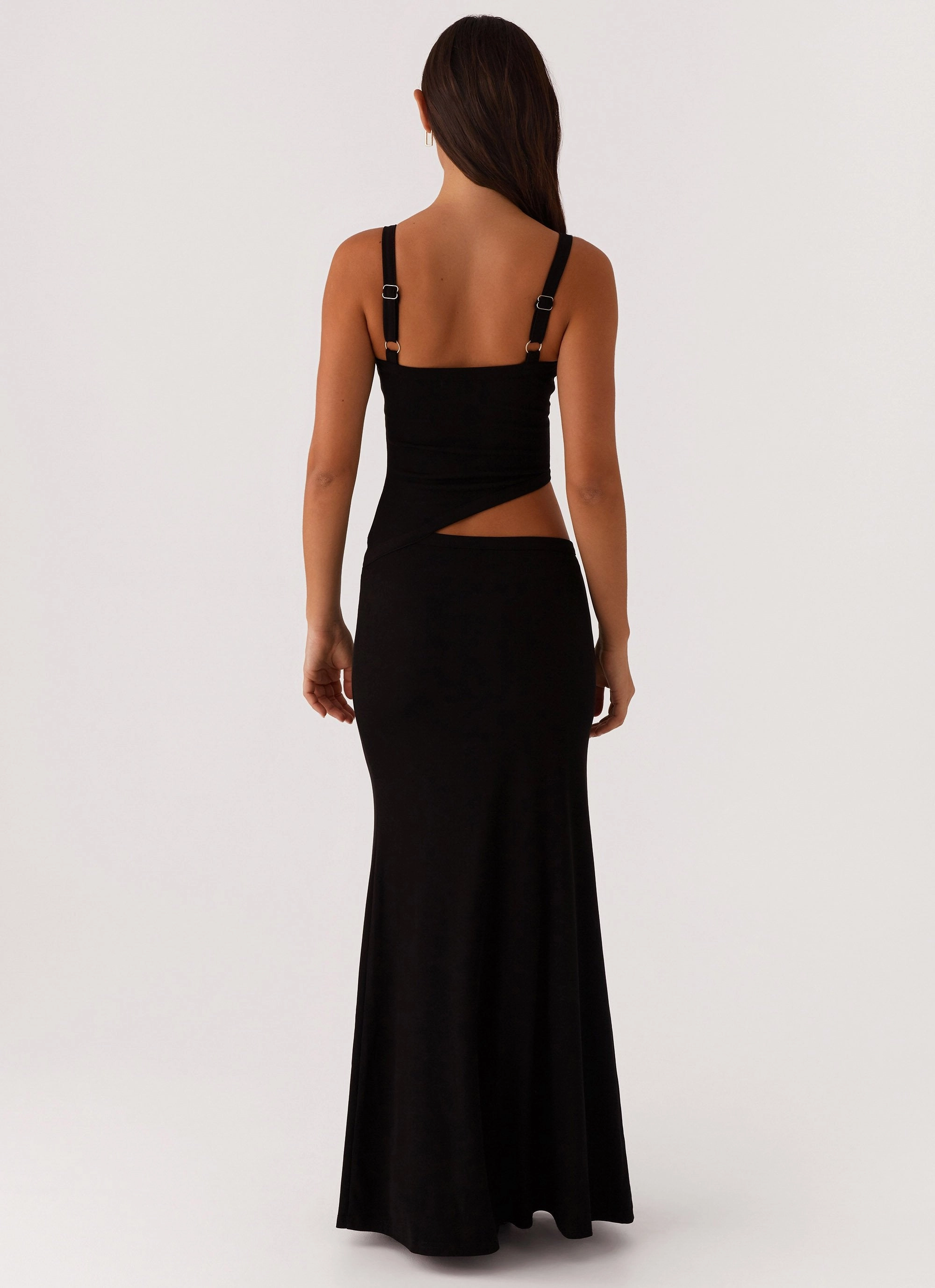 Soft Gradient Casual Layering Jocelyn Maxi Dress - Black