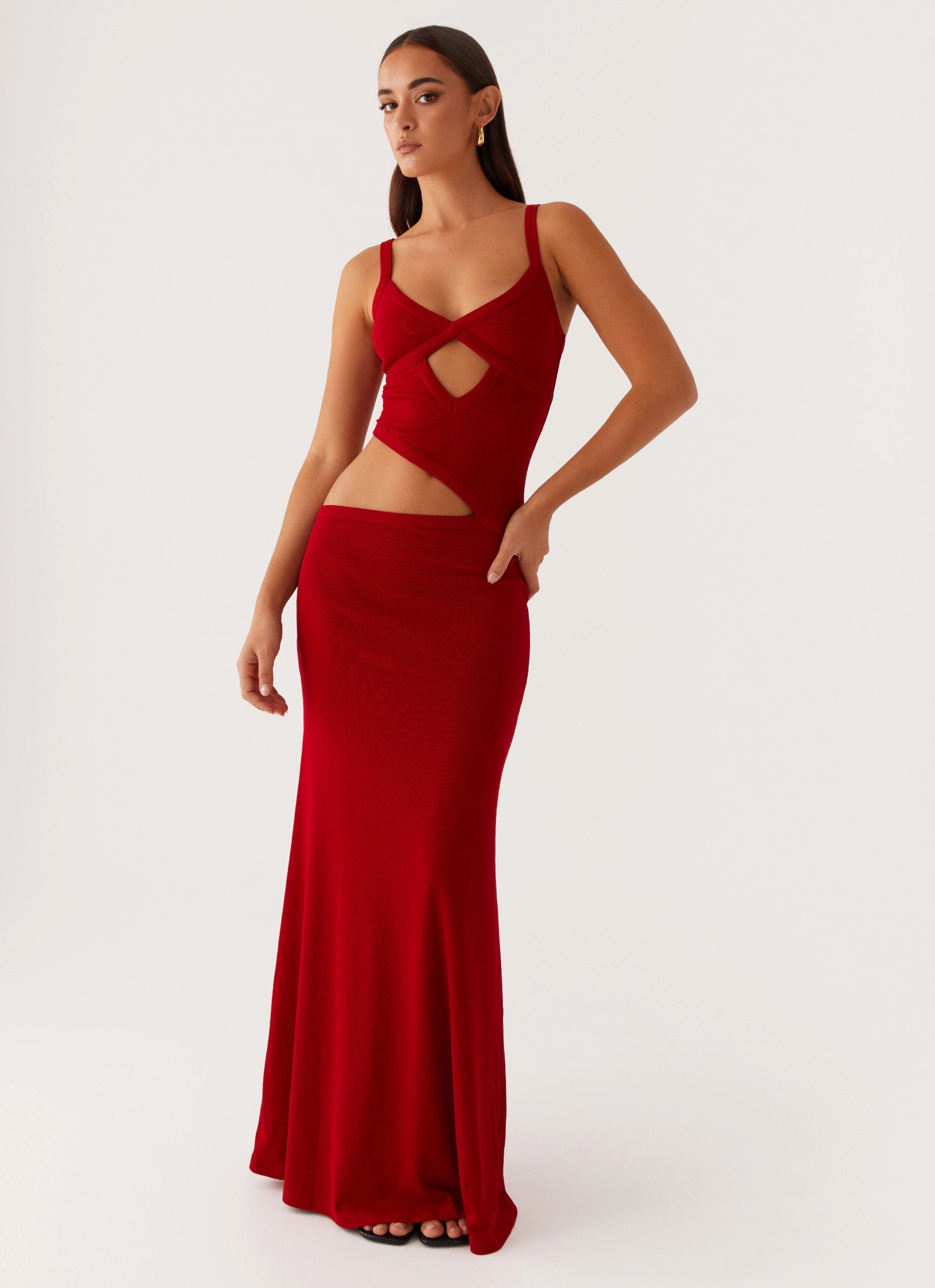 Jocelyn Maxi Dress - Red Dreamy Touch