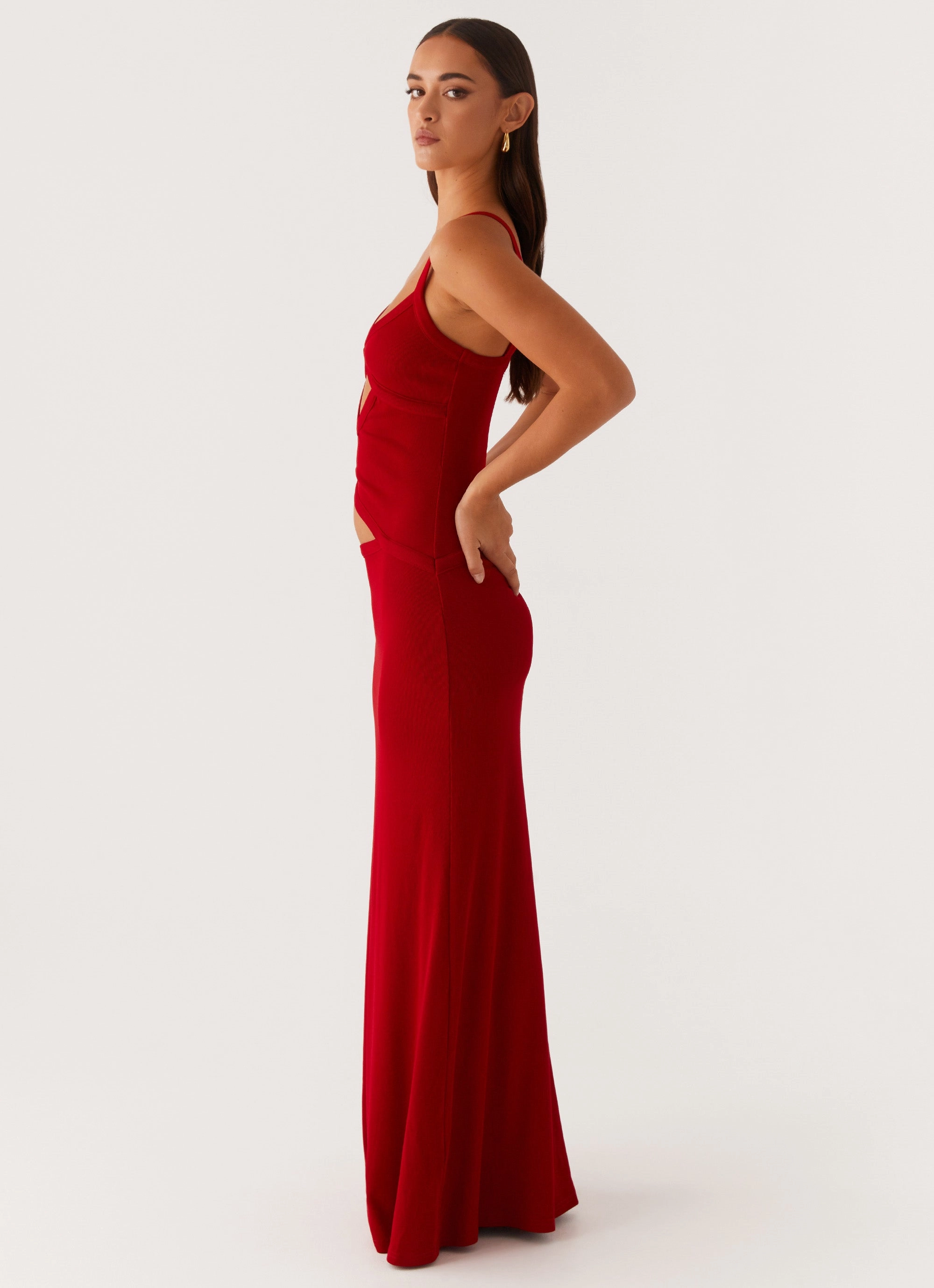 Sleeveless Jocelyn Maxi Dress - Red