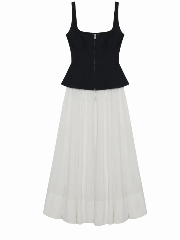 Fresh Fit Jolynn Combo Midi Dress in Black Multi