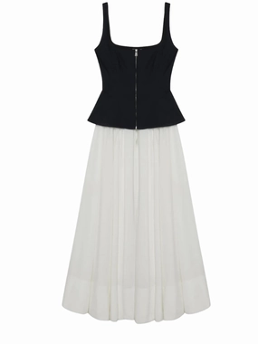 Fresh Fit Jolynn Combo Midi Dress in Black Multi