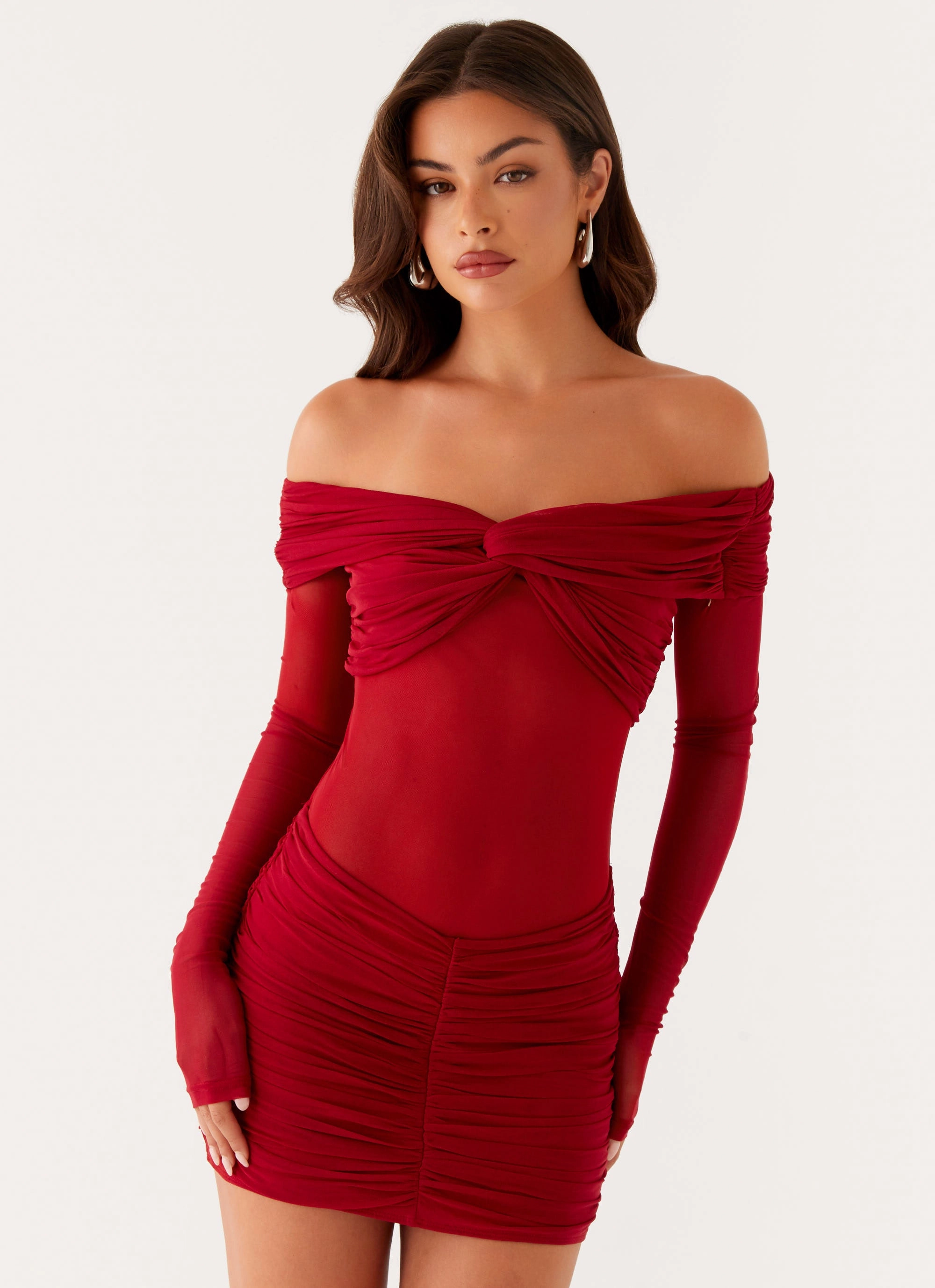 Urban Minimalism Jules Mini Dress - Raspberry