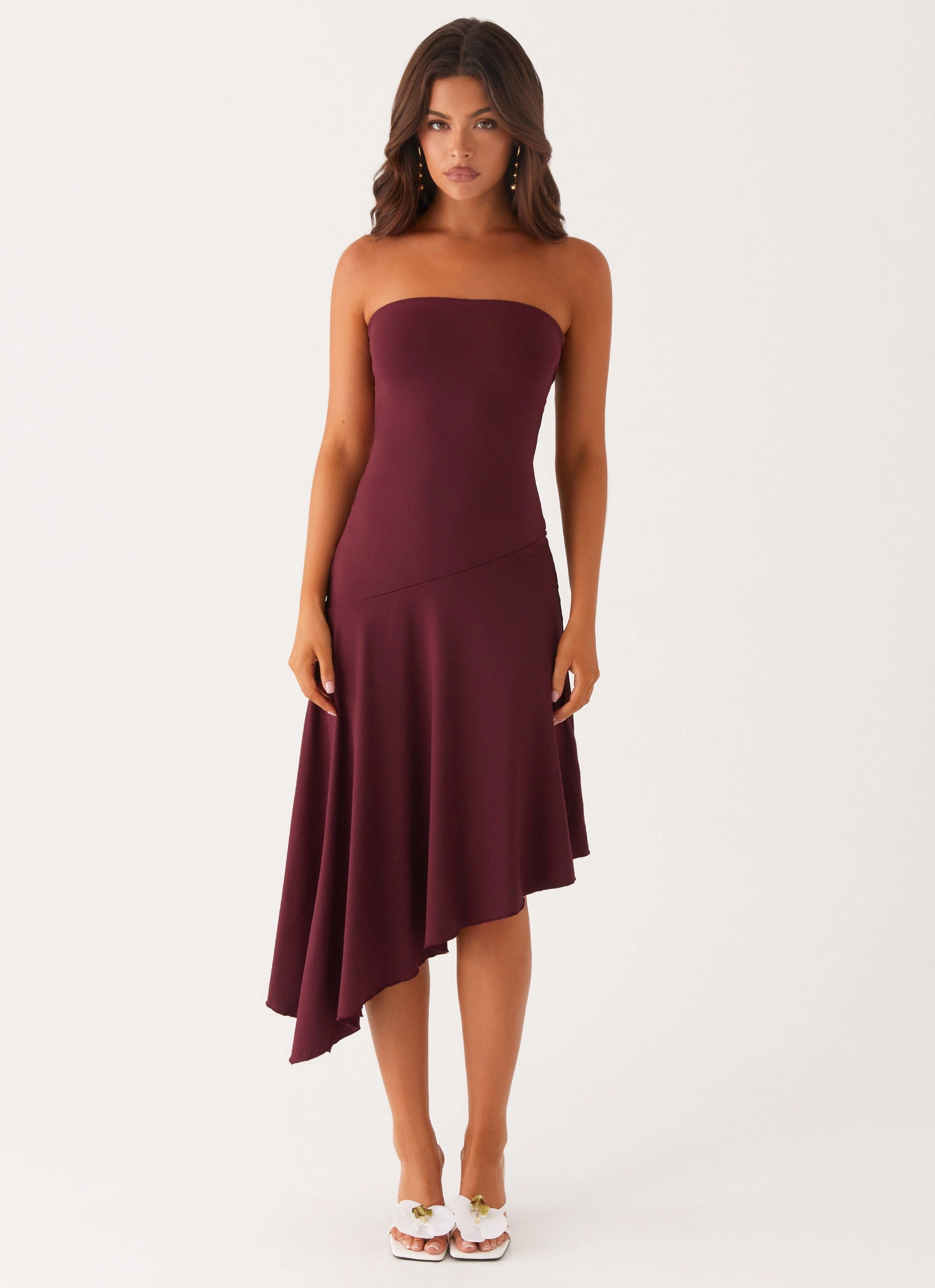 Young Edge Juliana Midi Dress - Mulberry