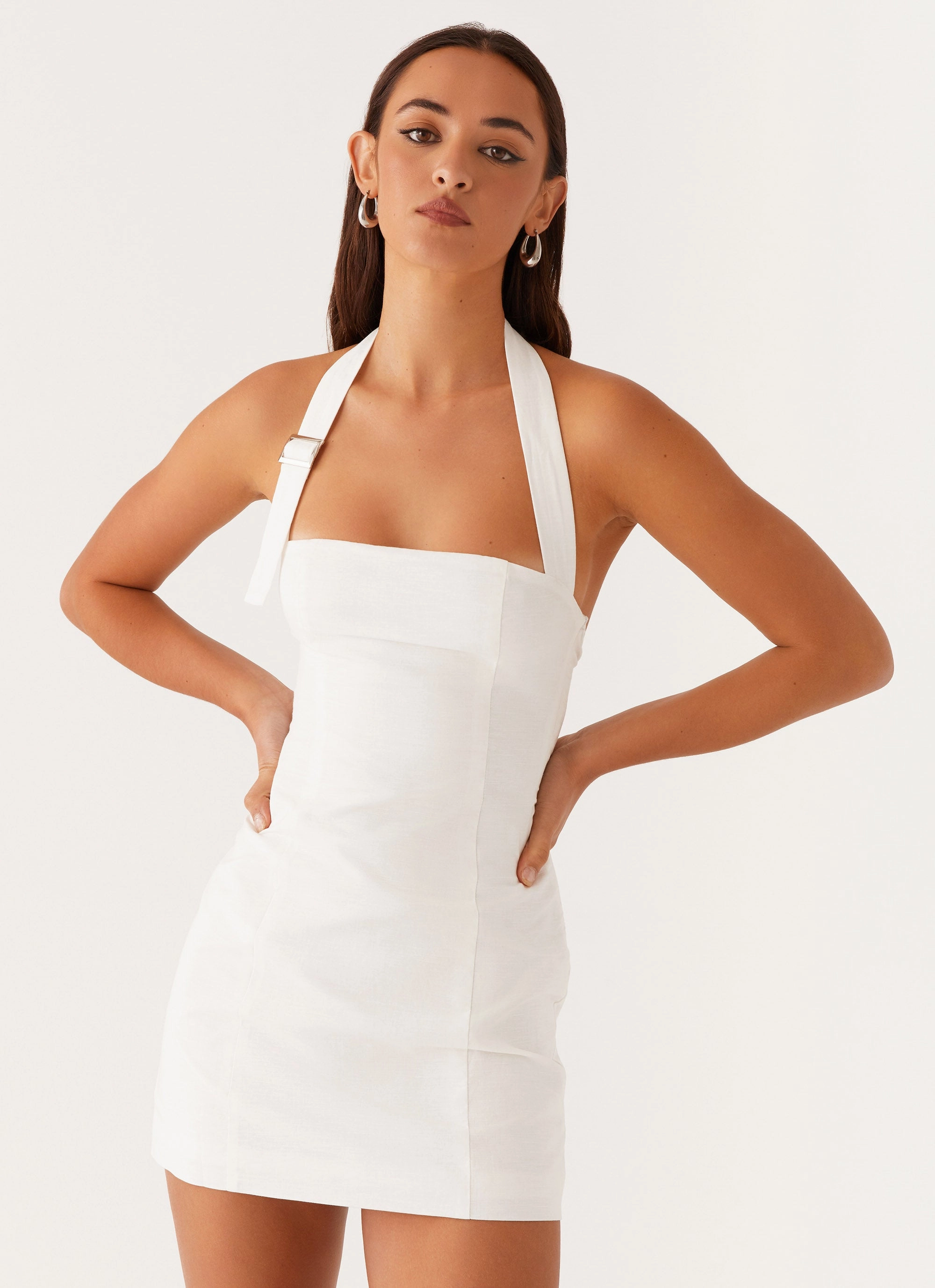 Eco-friendly Julianna Linen Mini Dress - White