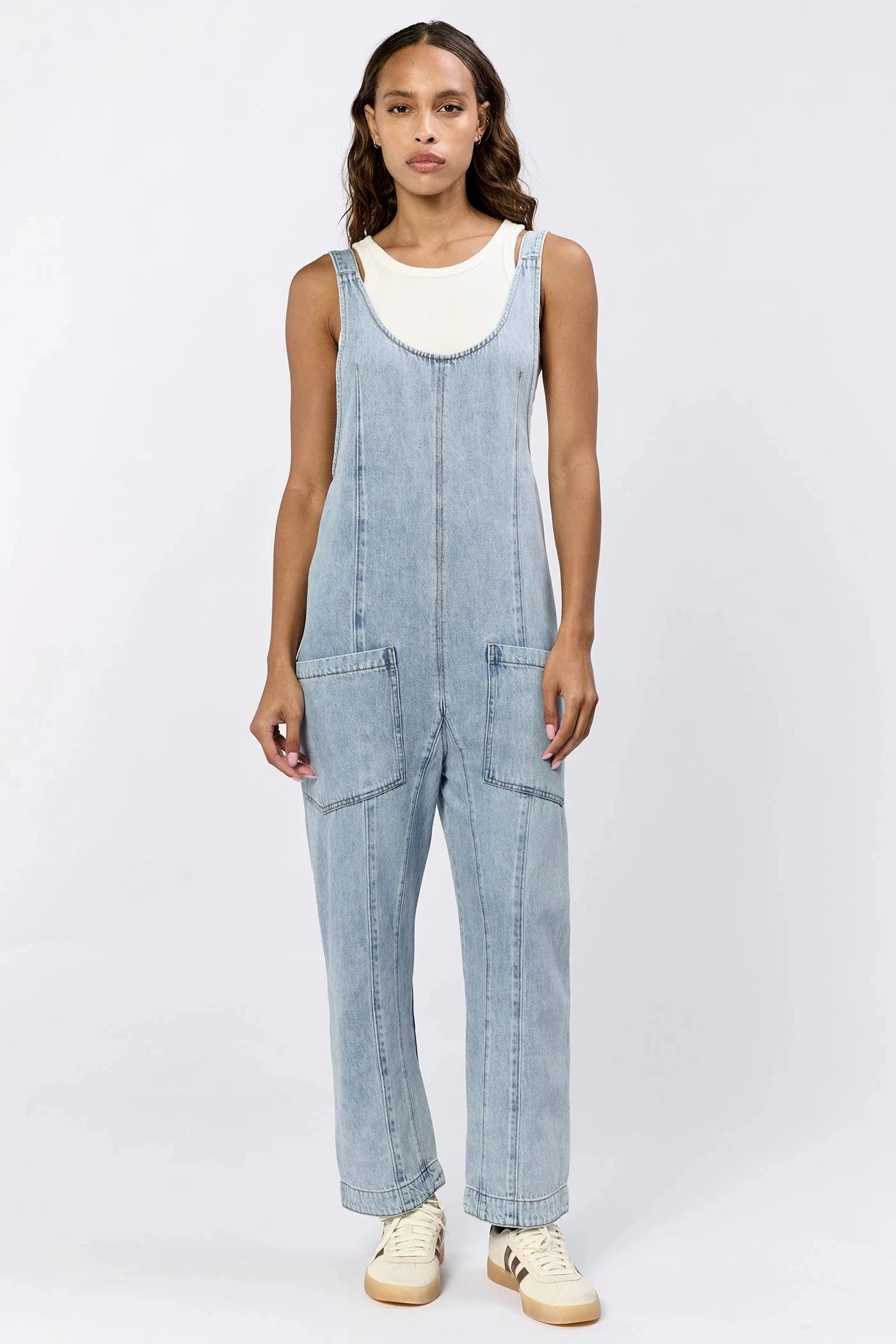 Julie Denim Jumpsuit Dressy look