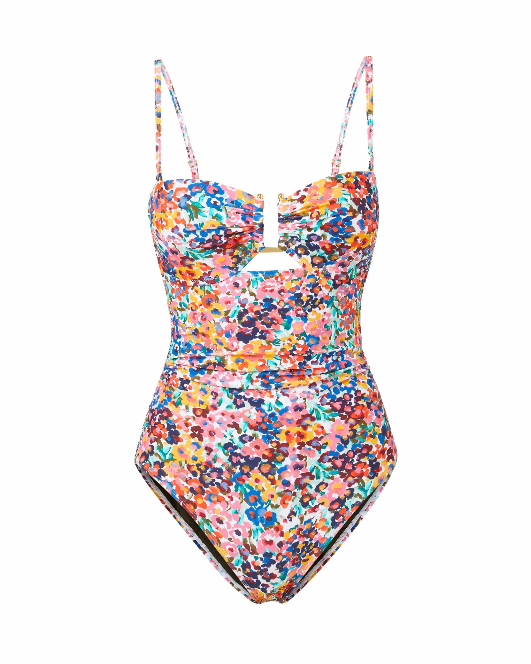High Elasticity Seamless Ultra Soft Elastane Juliette One Piece In Painted Petals