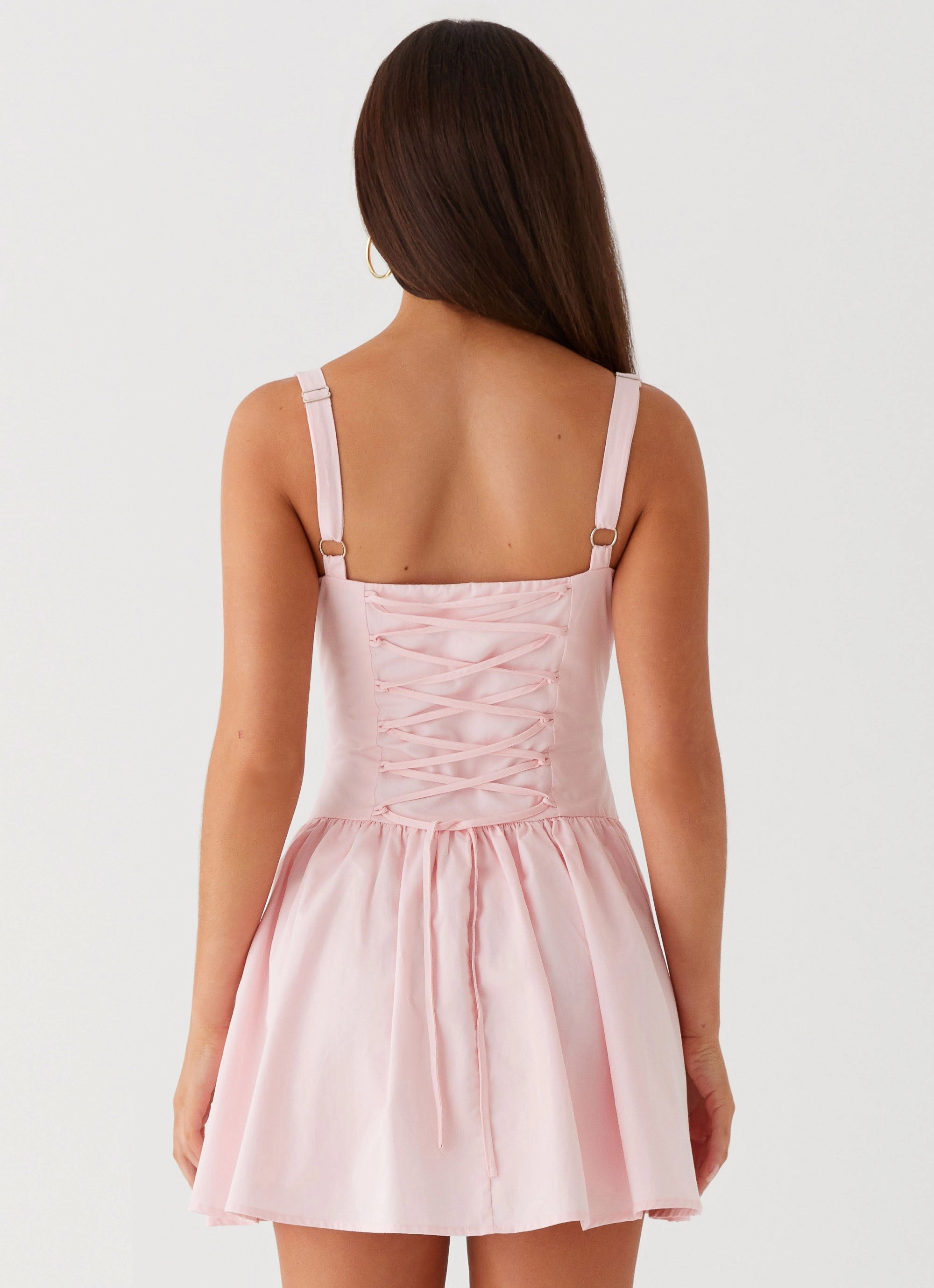 Wave Soft cut out Juno Mini Dress - Pink