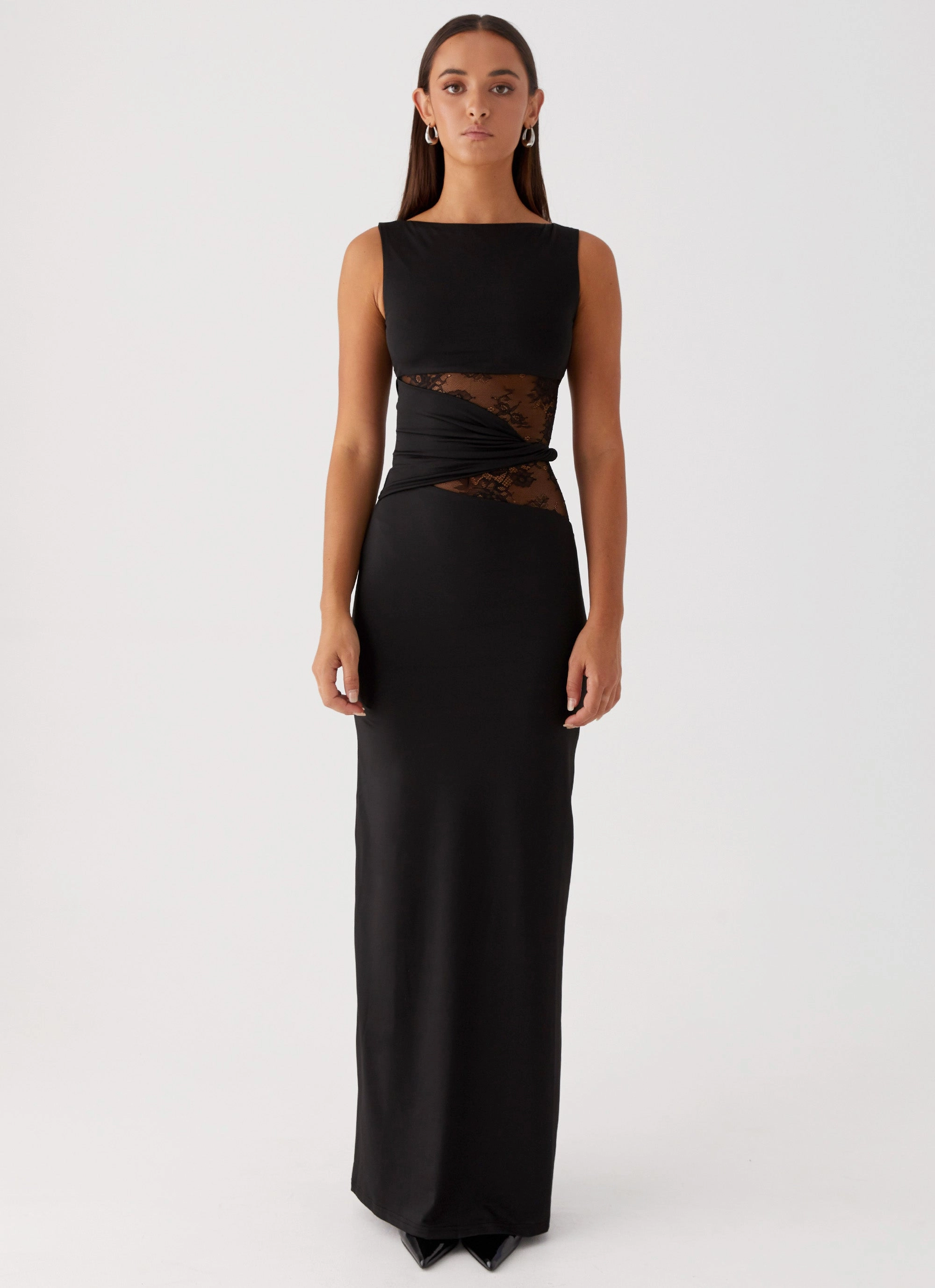 Karma Maxi Dress - Black Silky Layer