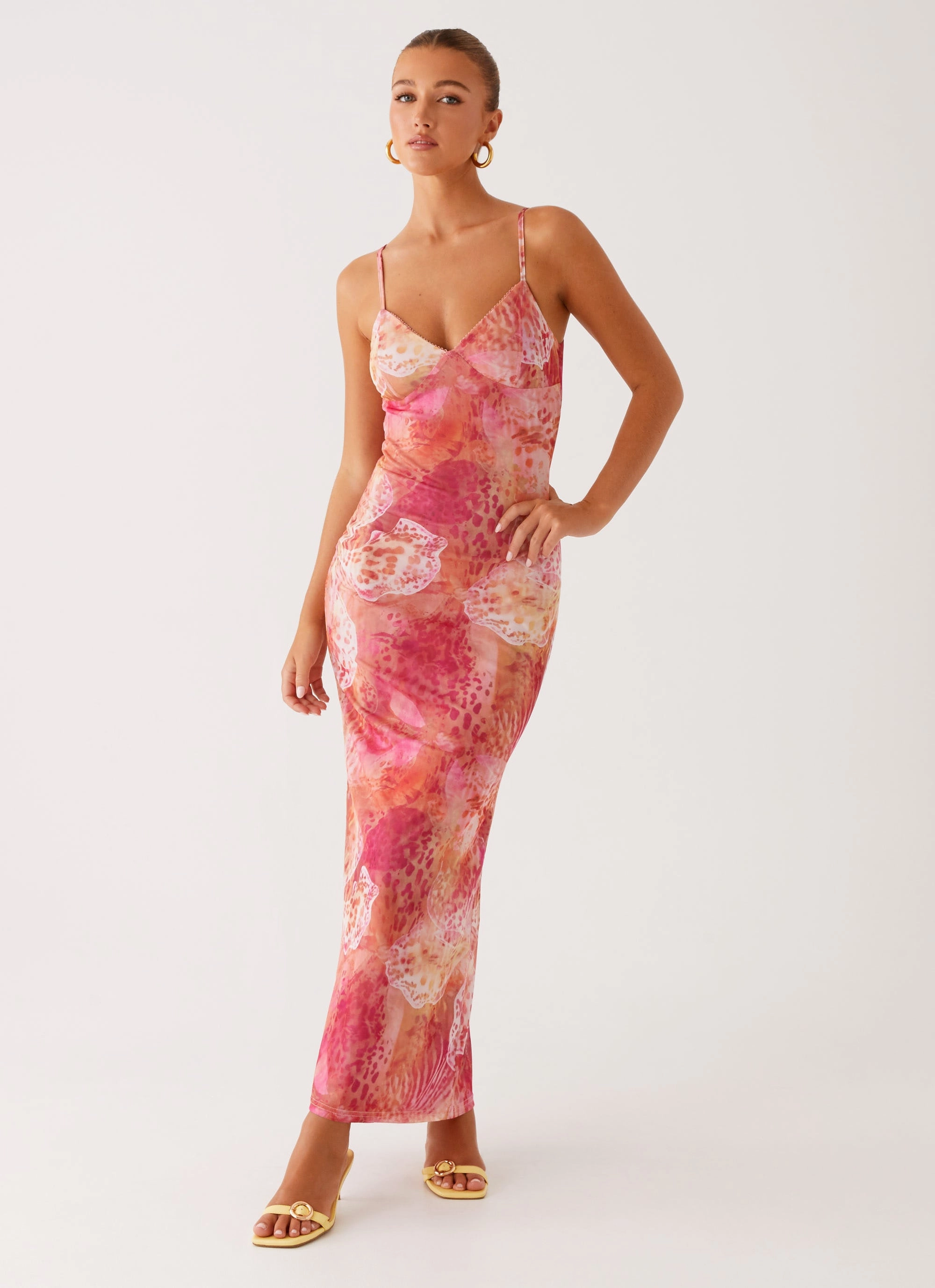 Lounge Ready Kasey Midi Dress - Flamingo Fling