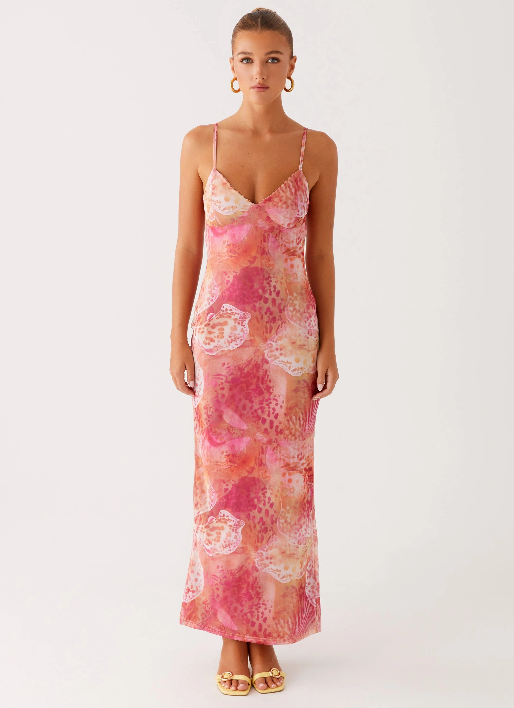 Kasey Midi Dress - Flamingo Fling Functional Comfort