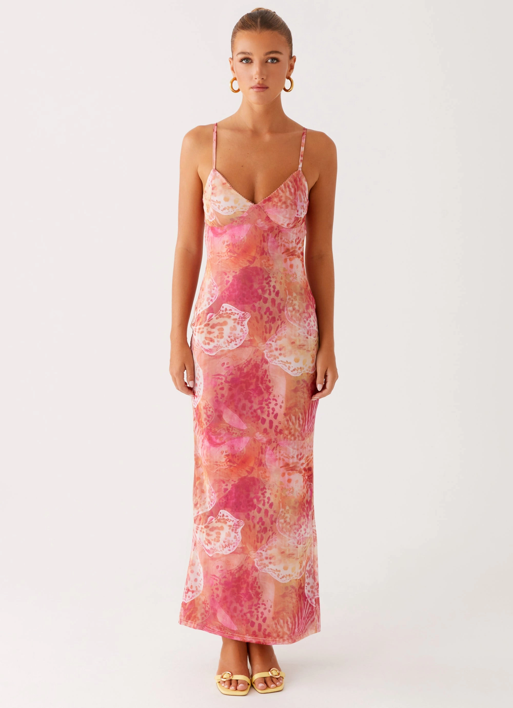 Kasey Midi Dress - Flamingo Fling Casual chic dress Minimalist Design