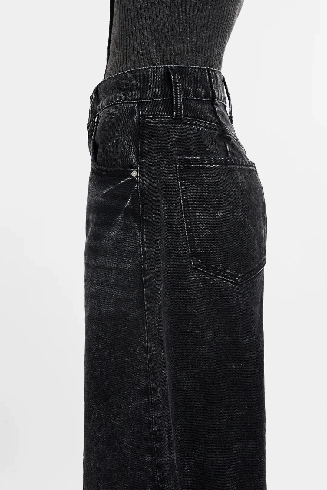 Reflective Trim Katia Barrel Leg Jeans