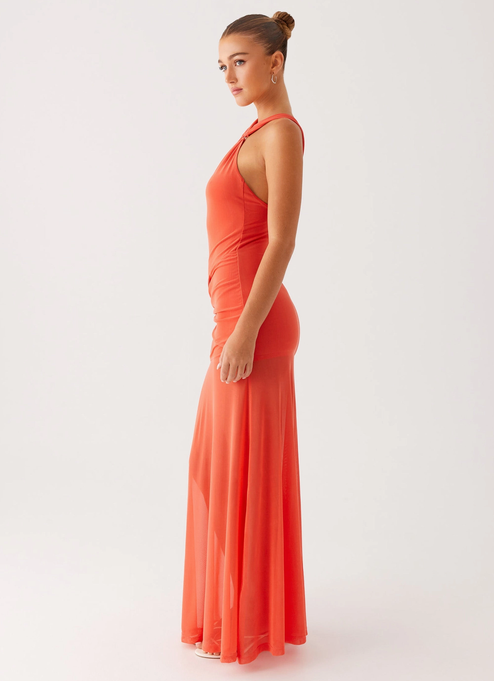Kavala Maxi Dress - Coral Elegant Flow