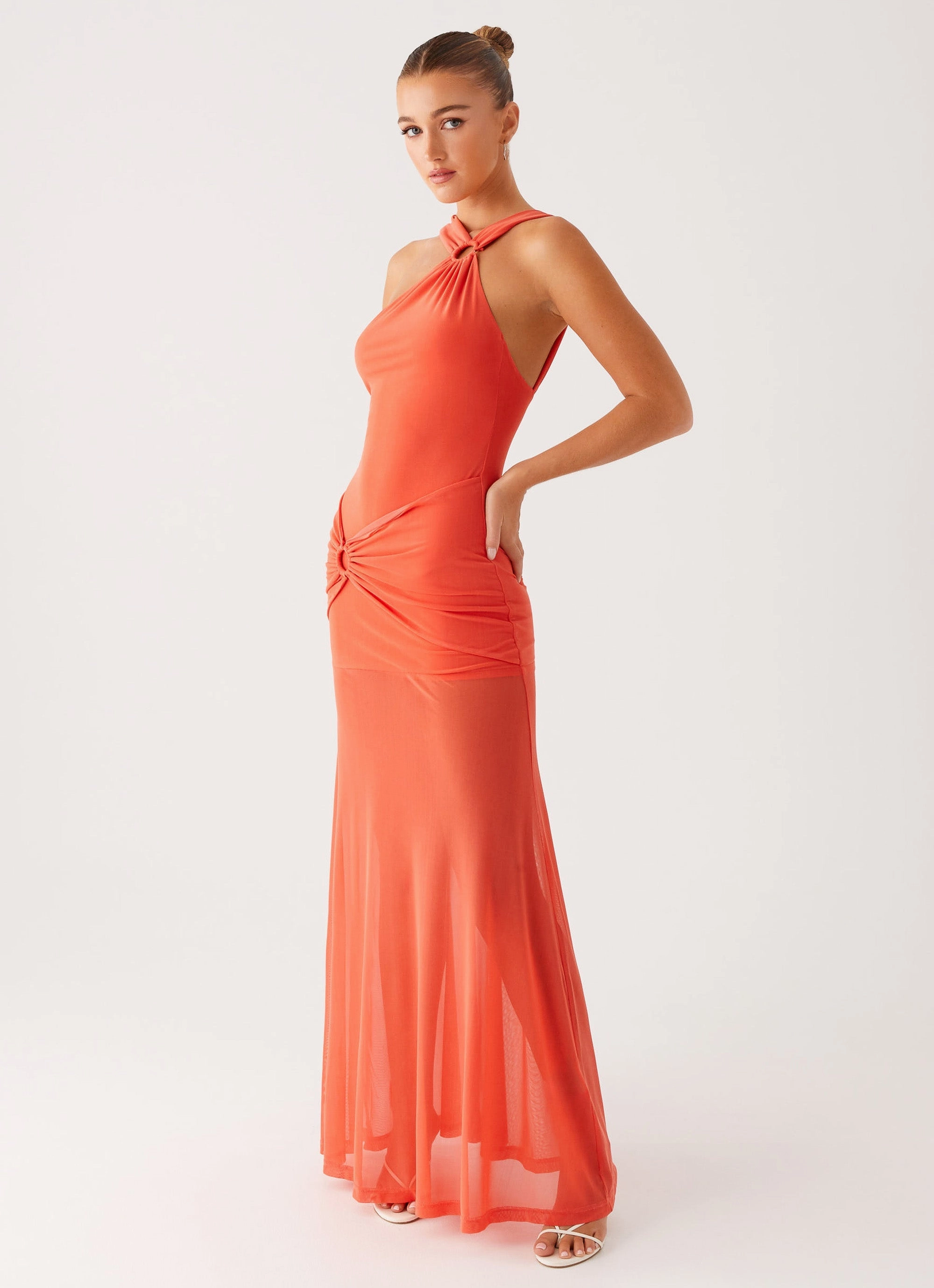 soft fit Kavala Maxi Dress - Coral