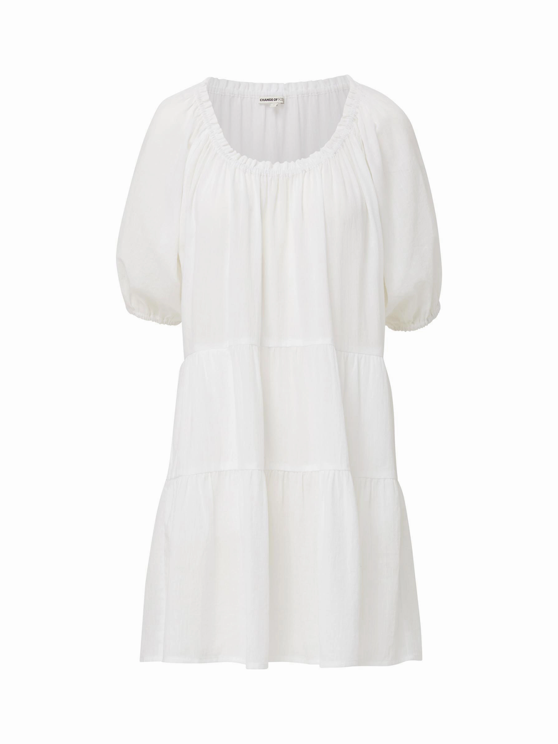 Kelly Dress Fresh White Layered Texture Breathable Comfort Wear