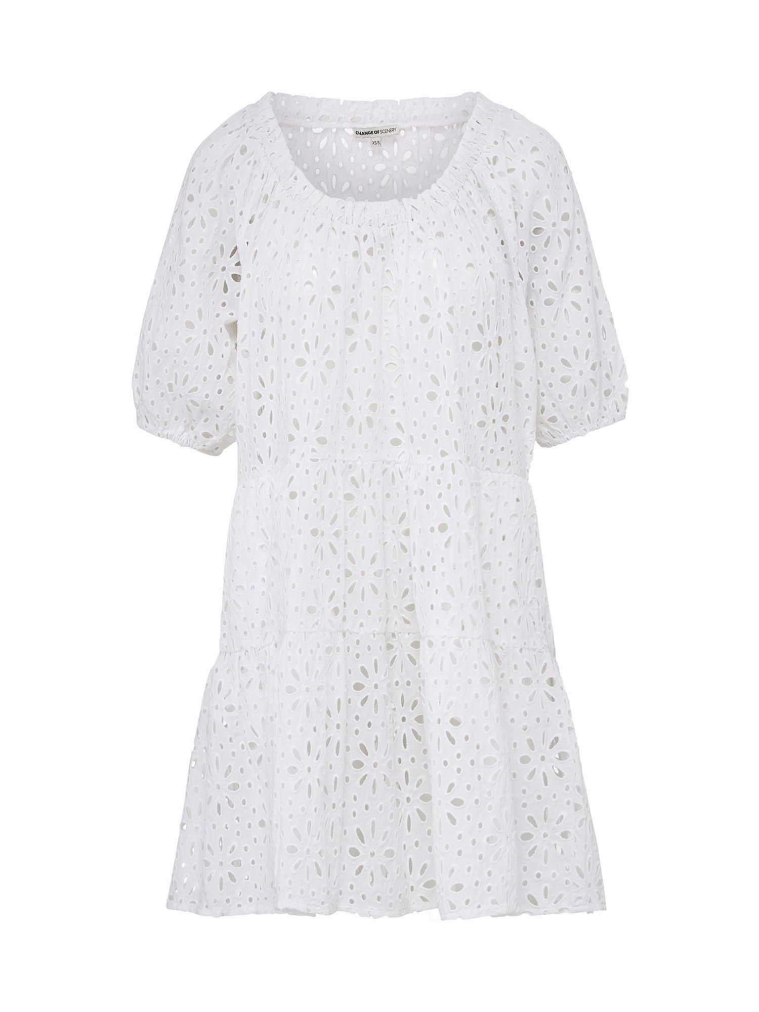 Kelly Dress Fresh White Seaside Eyelet Vibrant Layer Delicate Finish