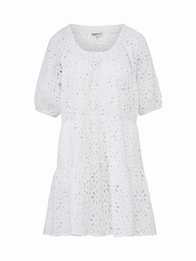 Kelly Dress Fresh White Seaside Eyelet Vibrant Layer Delicate Finish