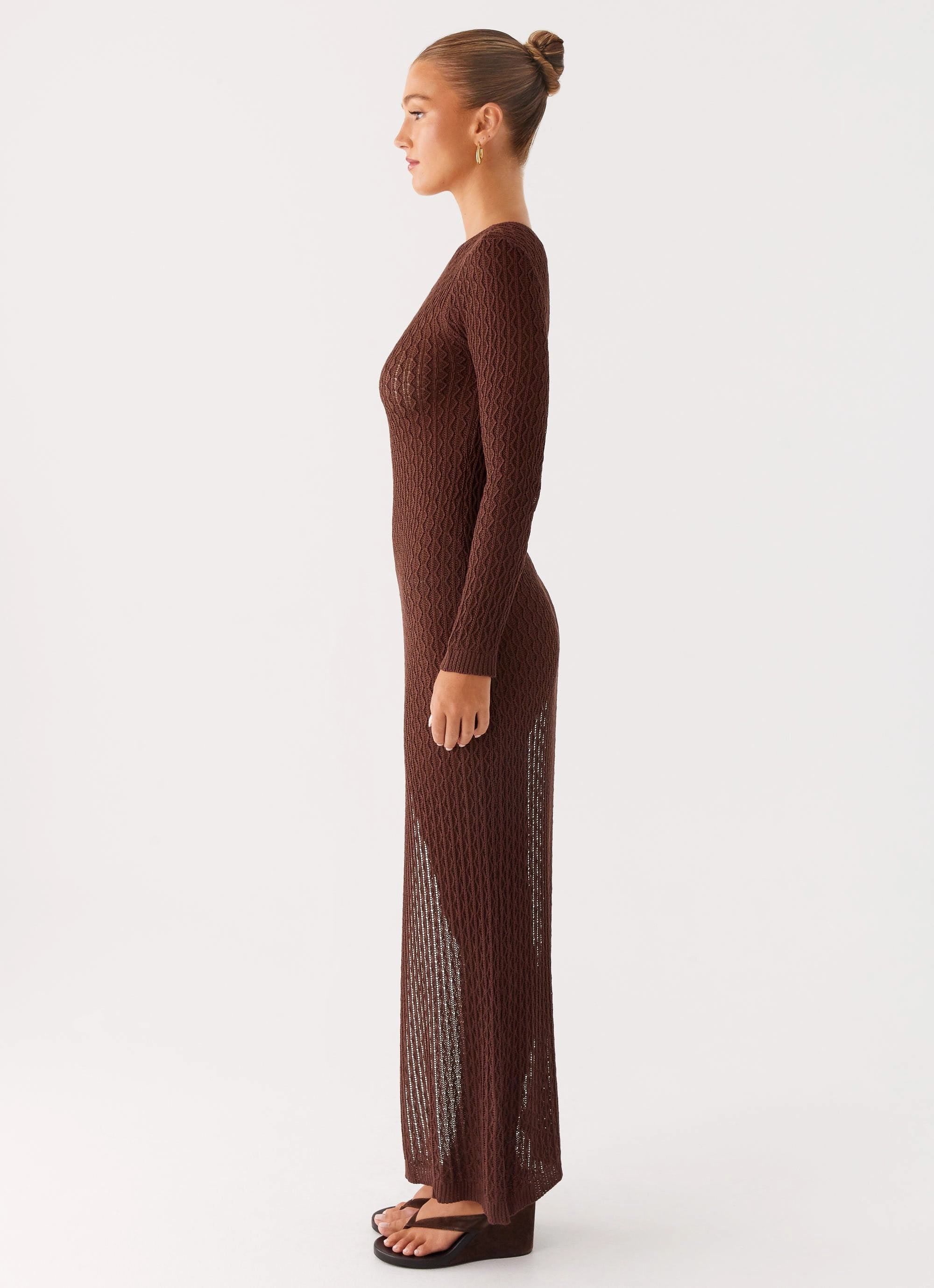 Relaxed Style Wear Kerri Knit Maxi Dress - Dark Chocolate