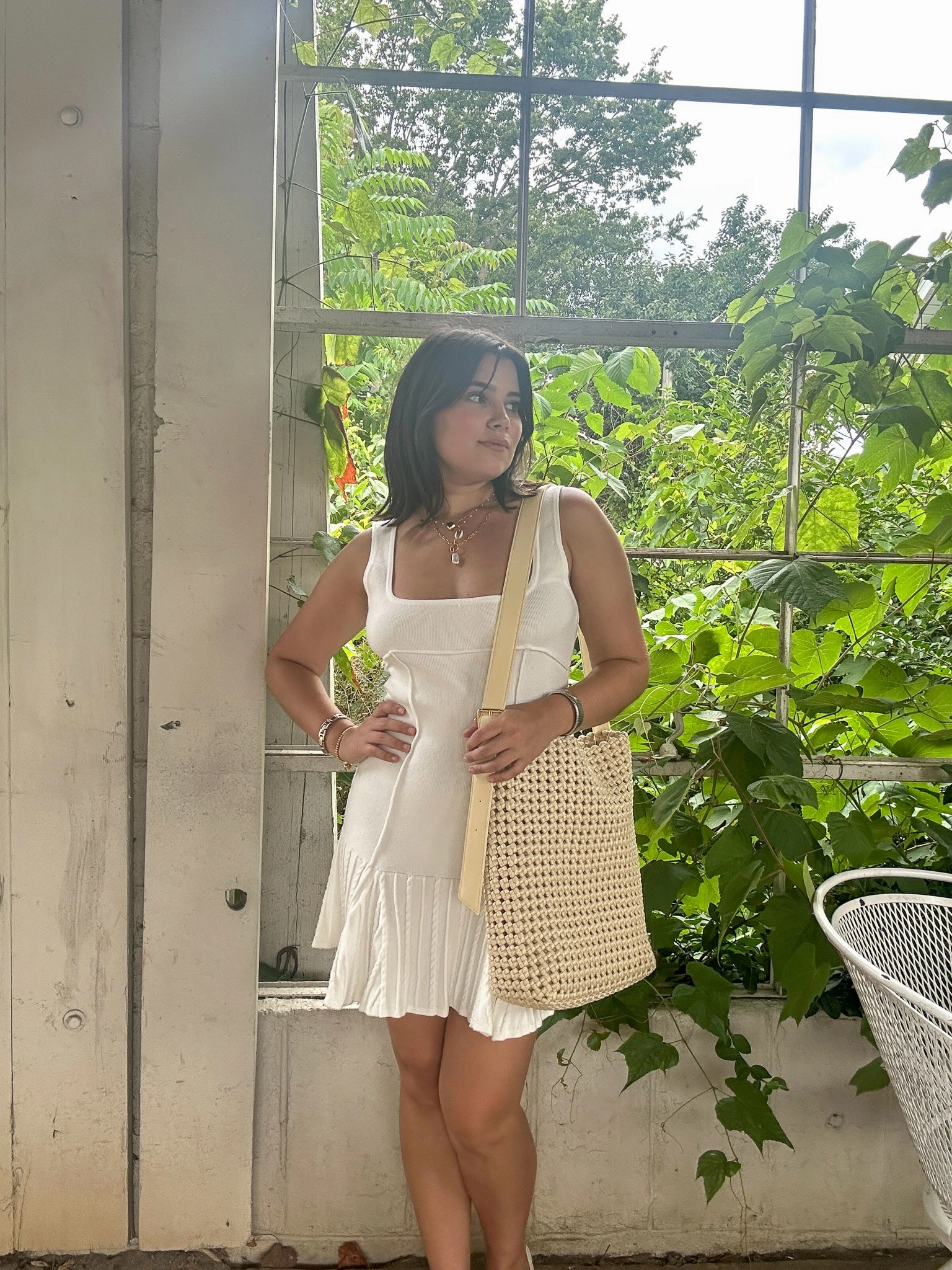 Khloe Mini Dress Hypoallergenic Fiber High Collar Option