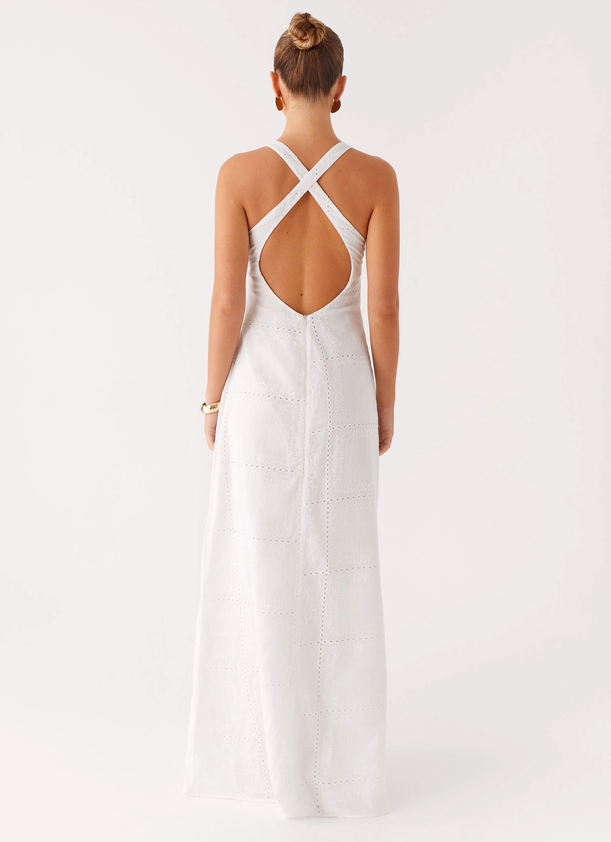 Kiana Halter Maxi Dress - White Smart Fit Wear