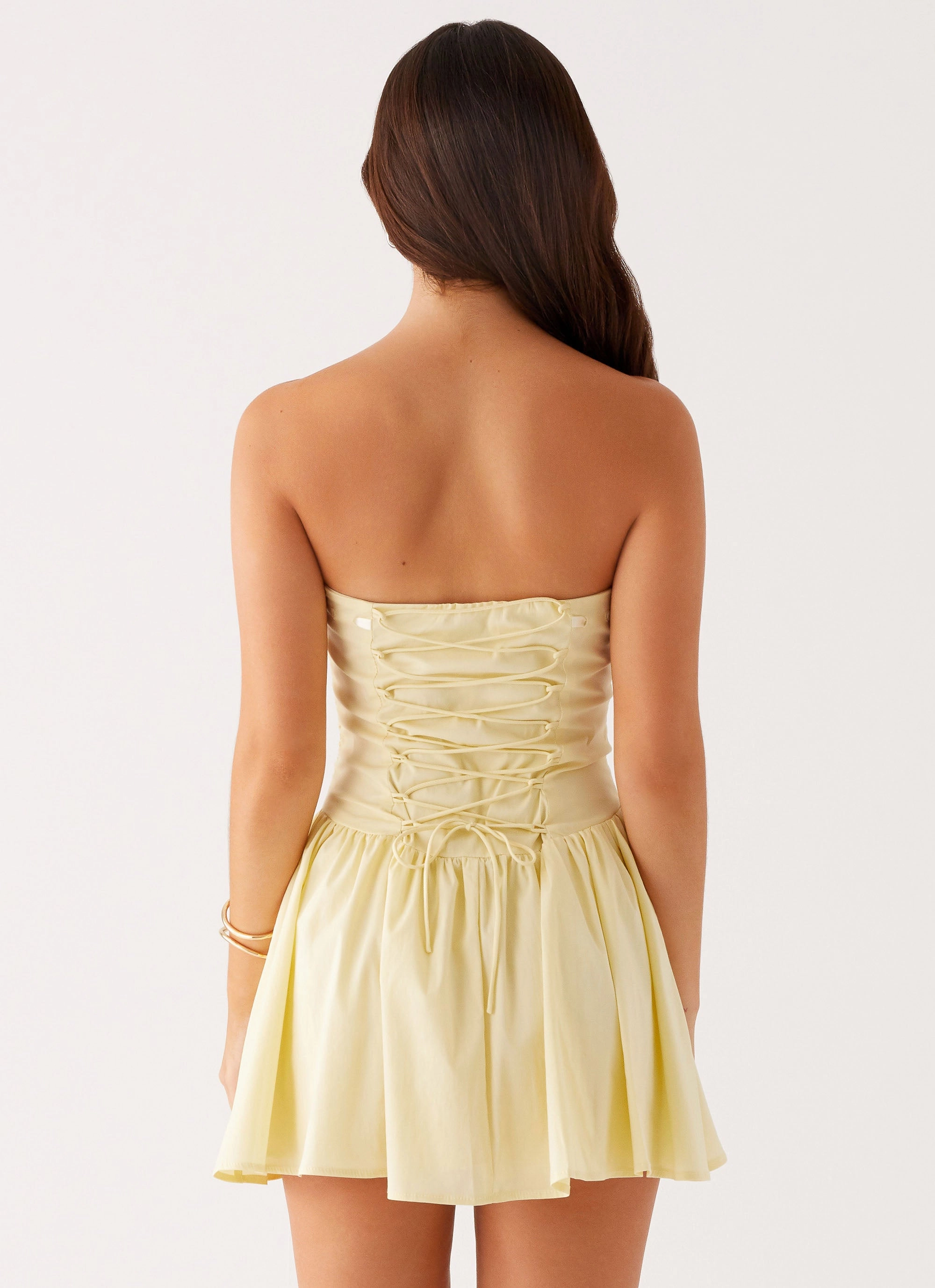 Urban Light Kienna Strapless Mini Dress - Yellow