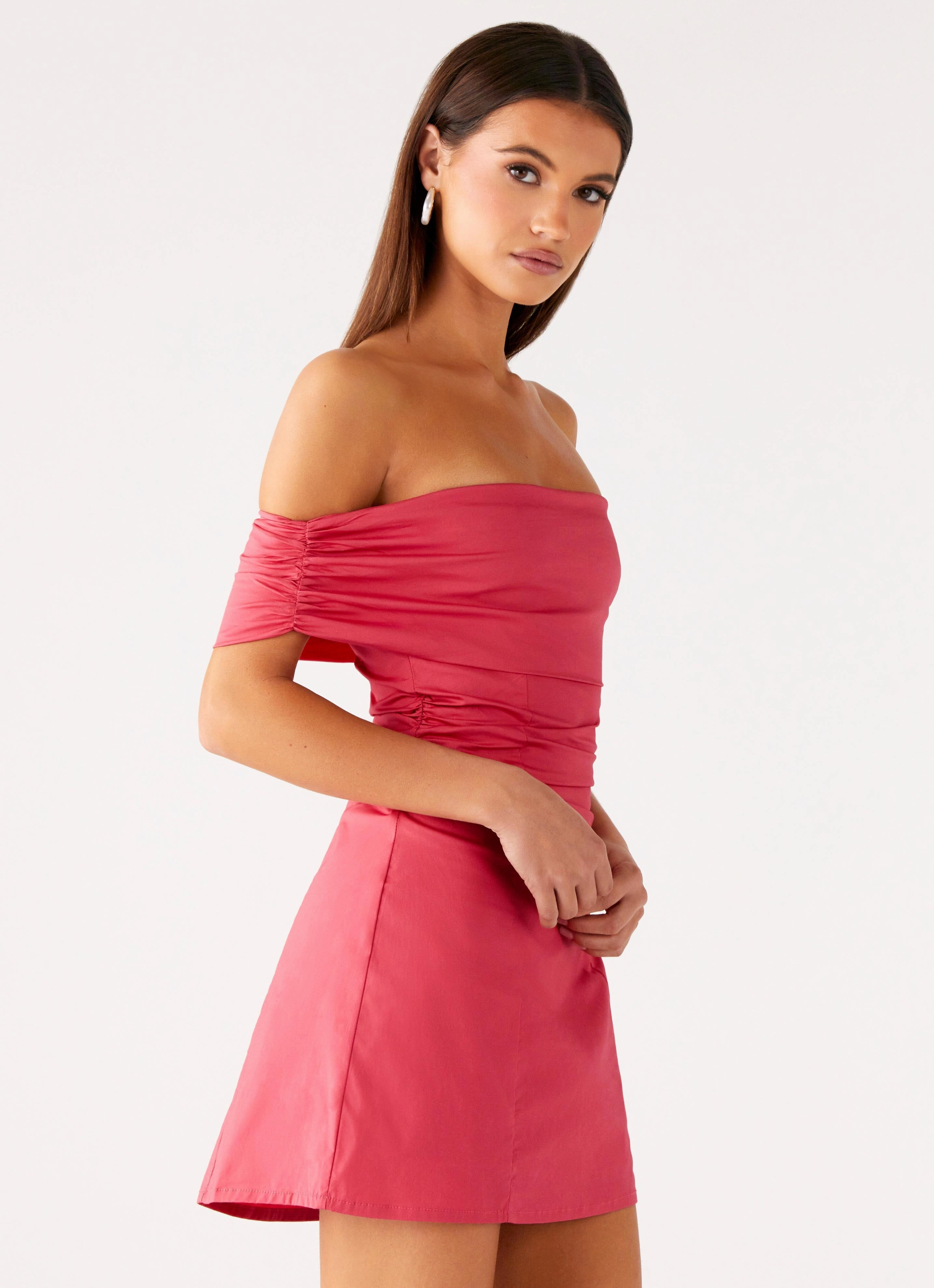 Kierra Mini Dress - Coral Modern Comfort