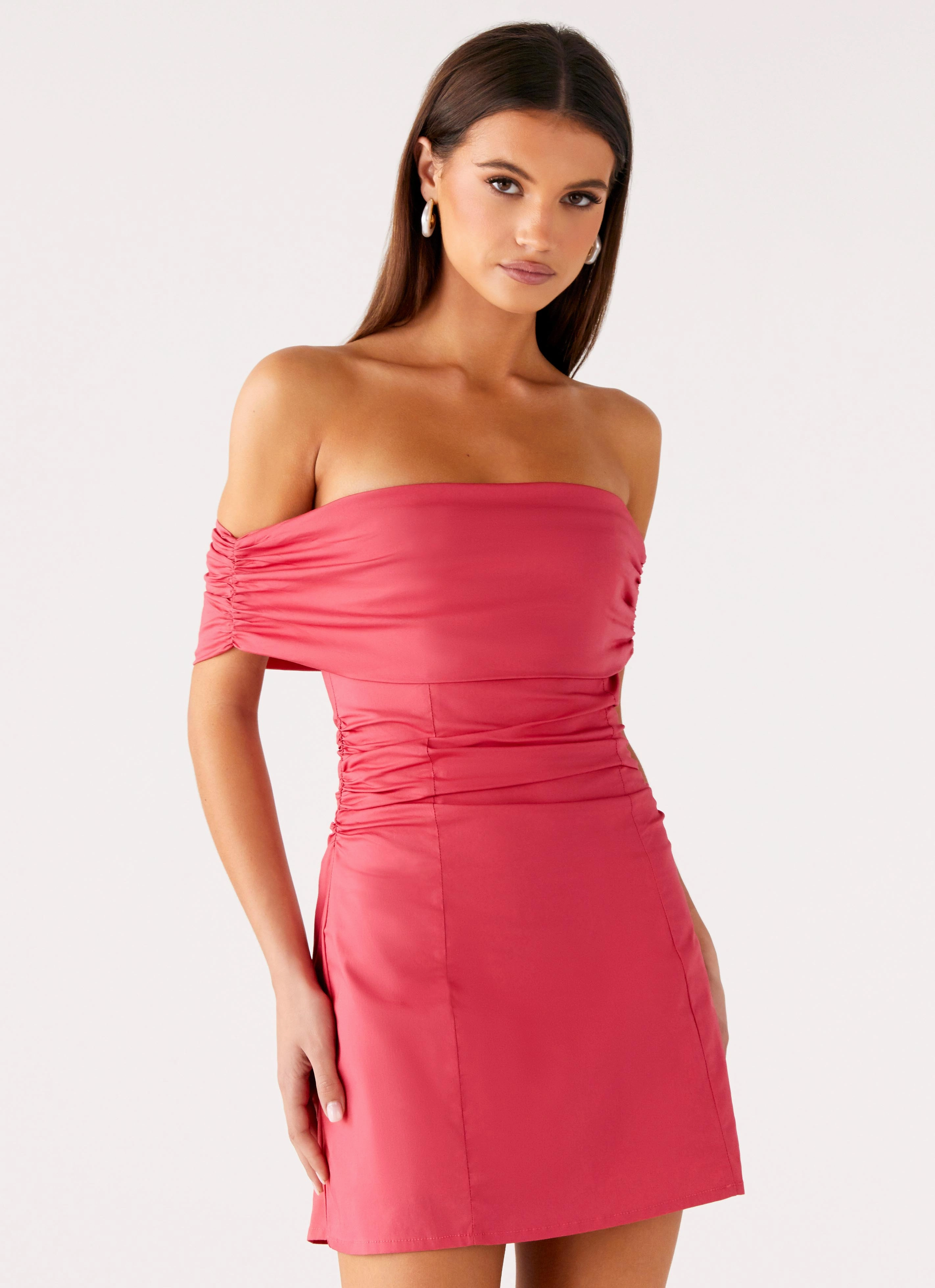 Kierra Mini Dress - Coral Blush Shade Church Proper