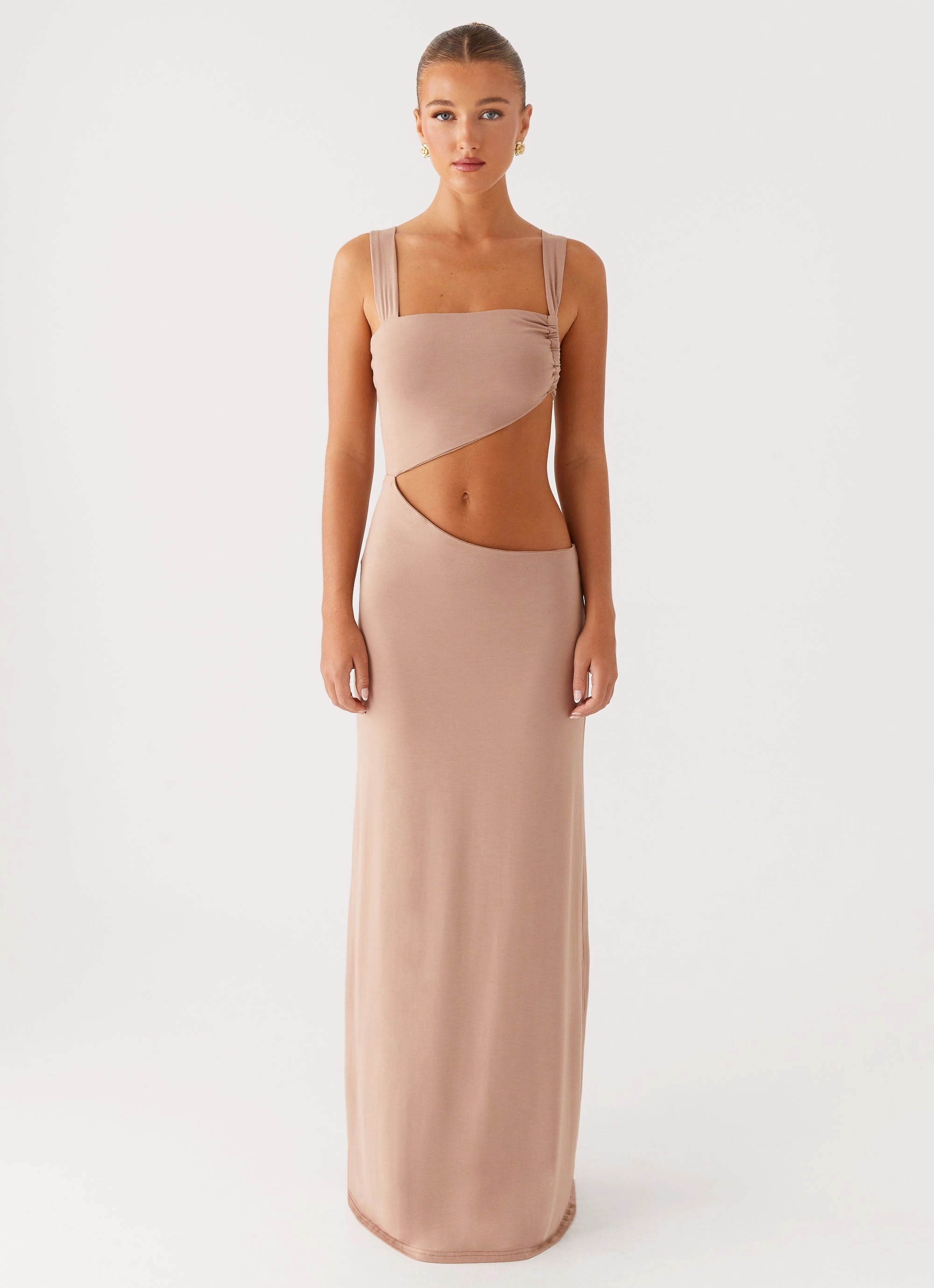 Skin Glow Evening Wear Kika Maxi Dress - Beige