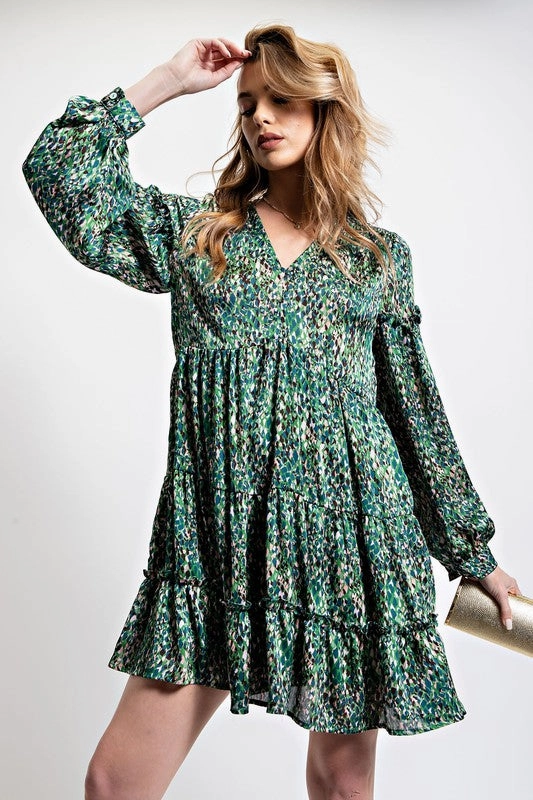 KIM LEOPARD/ANIMAL PRINTED DRESS Sophisticated cocktail dress