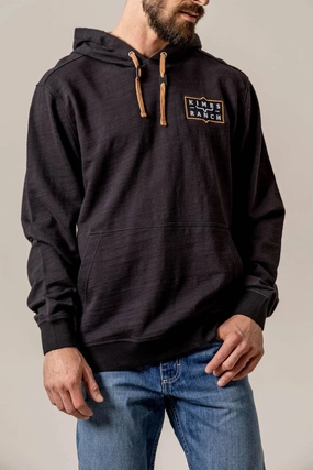 Heat Sealed Seams Kimes Ranch Mens Bowen Black Cotton Blend Hoodie