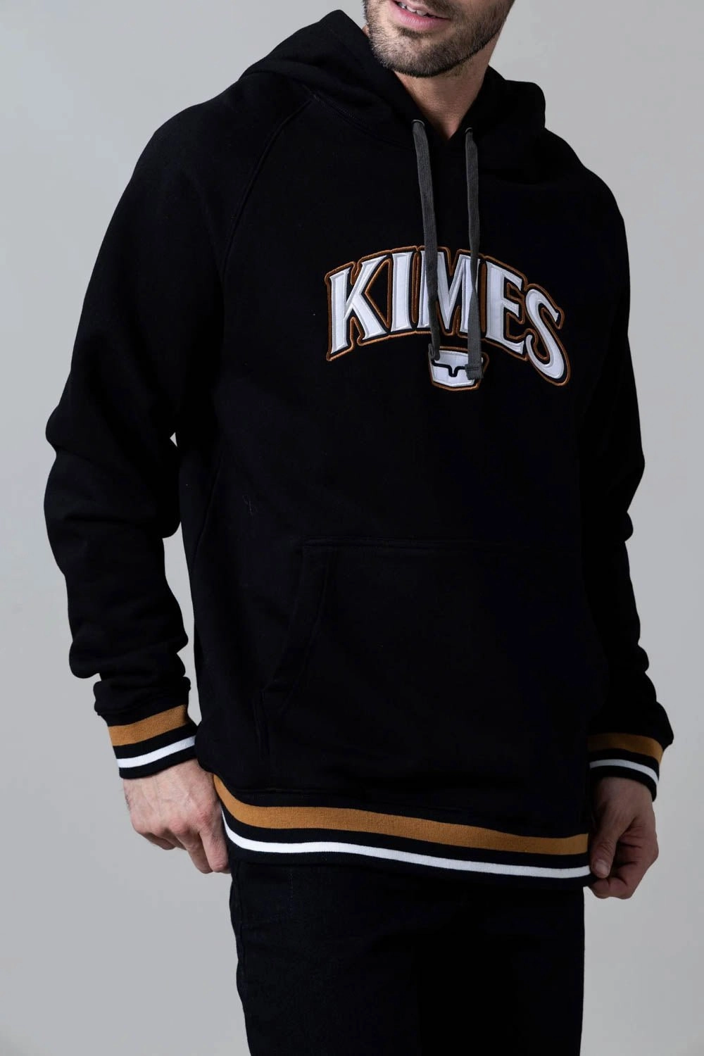 understated look Kimes Ranch Mens Kubo Black 100% Cotton Hoodie
