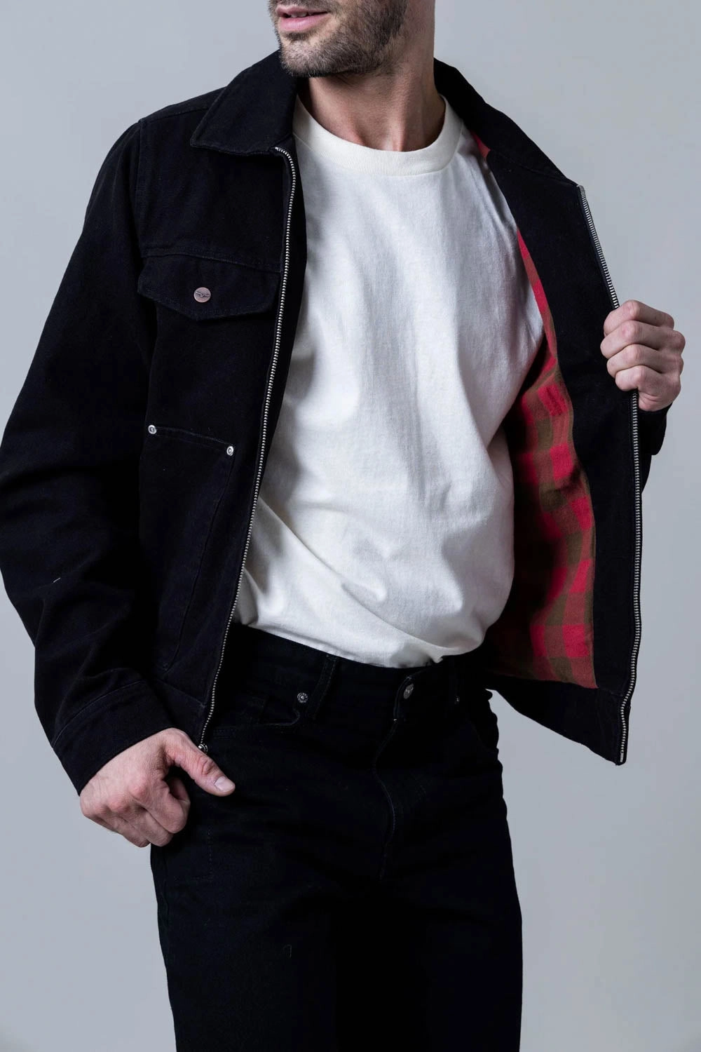 Kimes Ranch Mens Logan Black 100% Cotton Jacket Versatile Styling