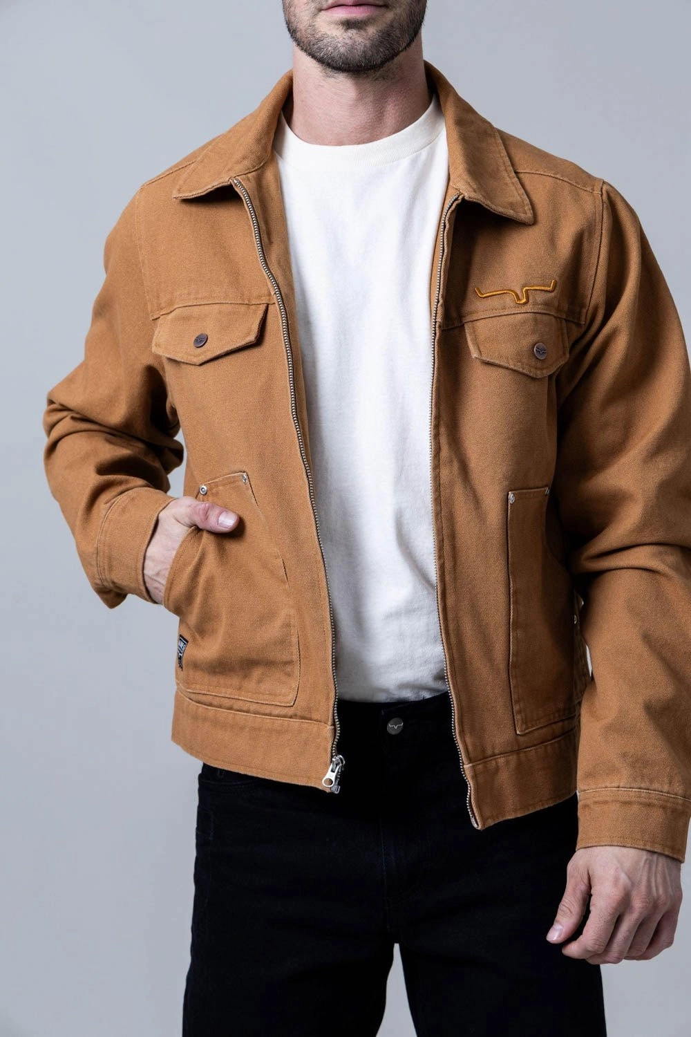 OdorControl Treatment Kimes Ranch Mens Logan WW Brown 100% Cotton Jacket