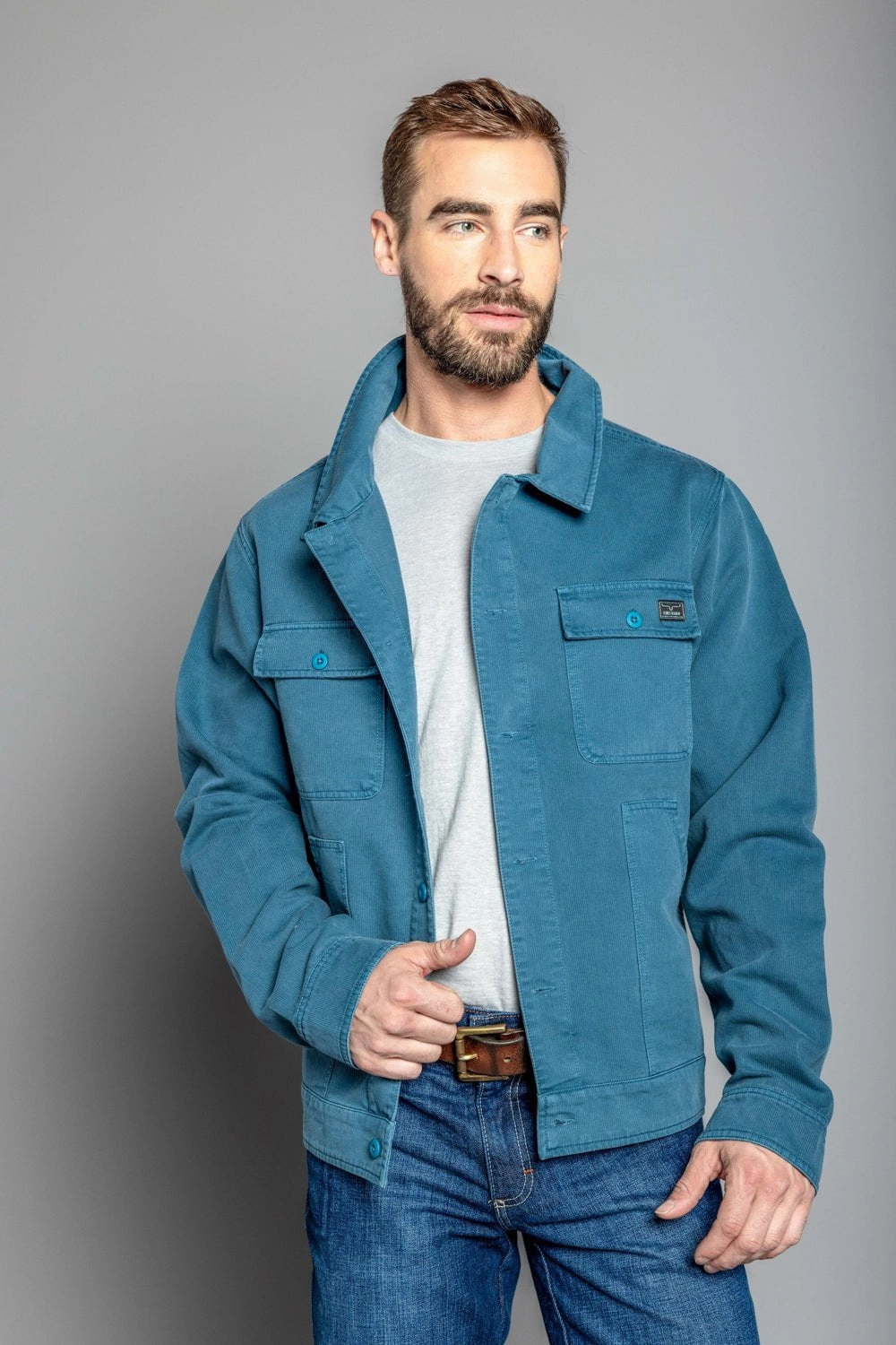 Interchangeable Liners Kimes Ranch Mens Rough Stock Dark Blue 100% Cotton Jacket