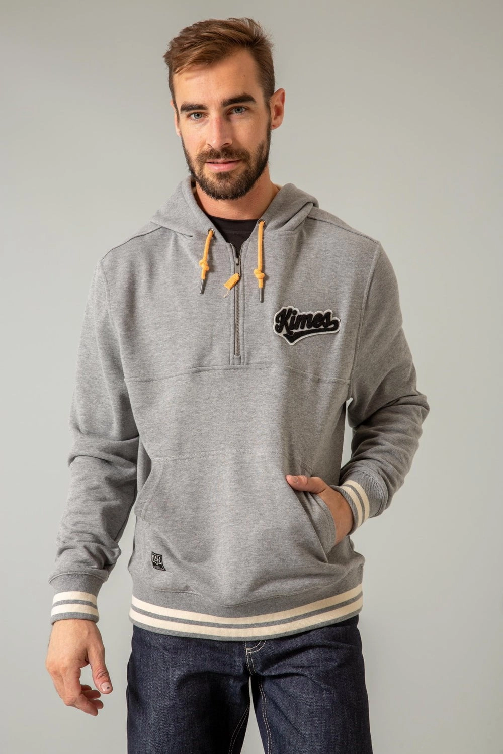 Kimes Ranch Mens Team One Grey Heather Cotton Blend Hoodie NoiseFreeMaterial Mild Day Outfit