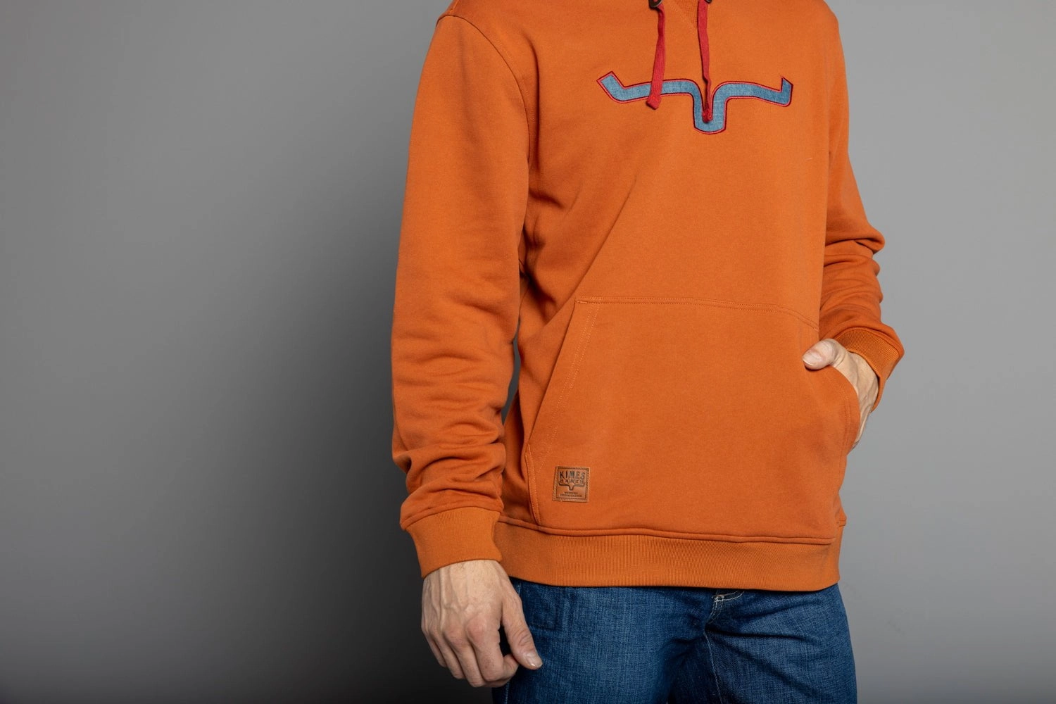 Kimes Ranch Mens TTL Rust Red 100% Cotton Hoodie All Season