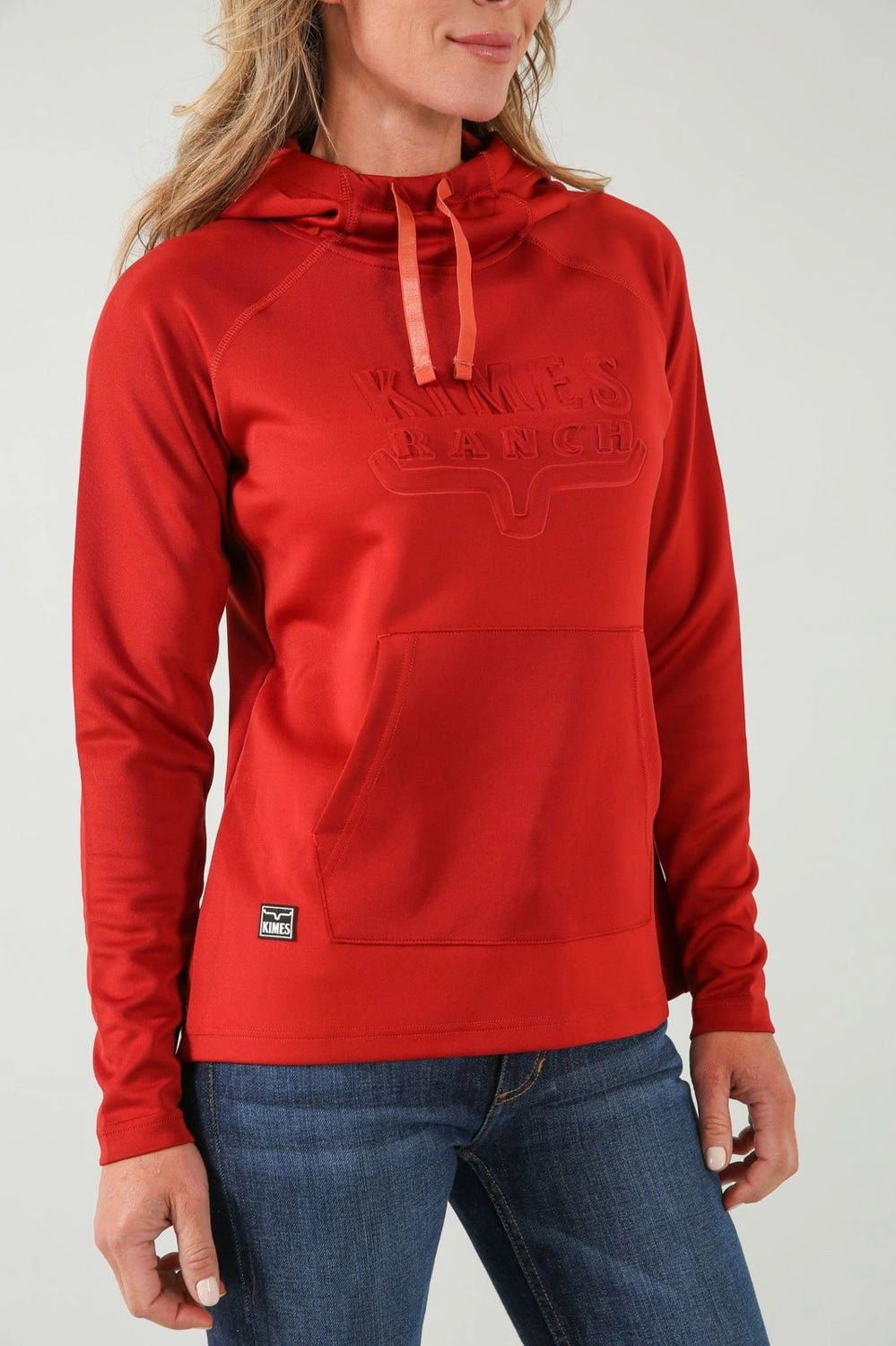 Cold Weather Functional Pockets Style Kimes Ranch Womens Sedona Bossed Rust 100% Polyester Hoodie