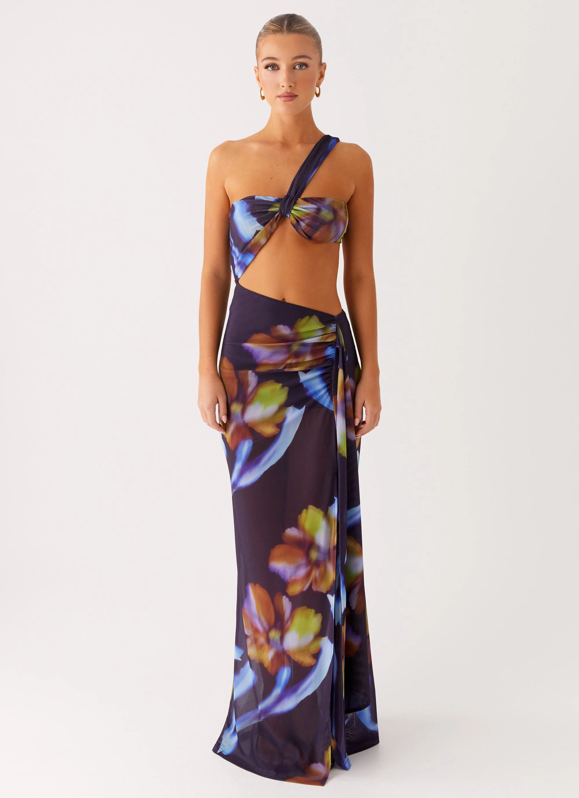 Flattering Shape Wear Costa Rica Maxi Dress - Dark Floral